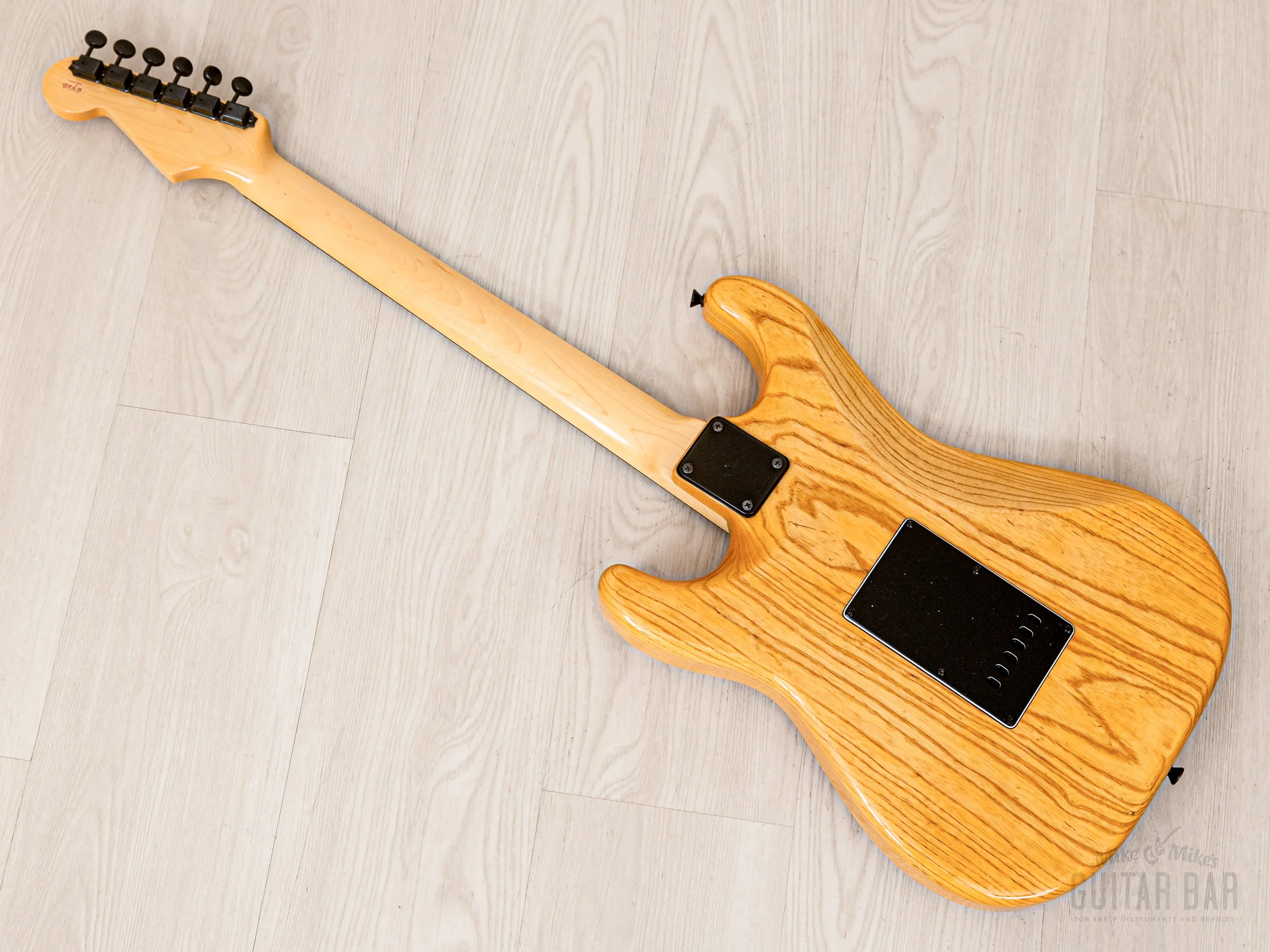 1992 PGM Moon ST-225B S-Style Superstrat Ash & Ebony w/ Lacquer Finish, Bartolini, Case & Tags - Image 13