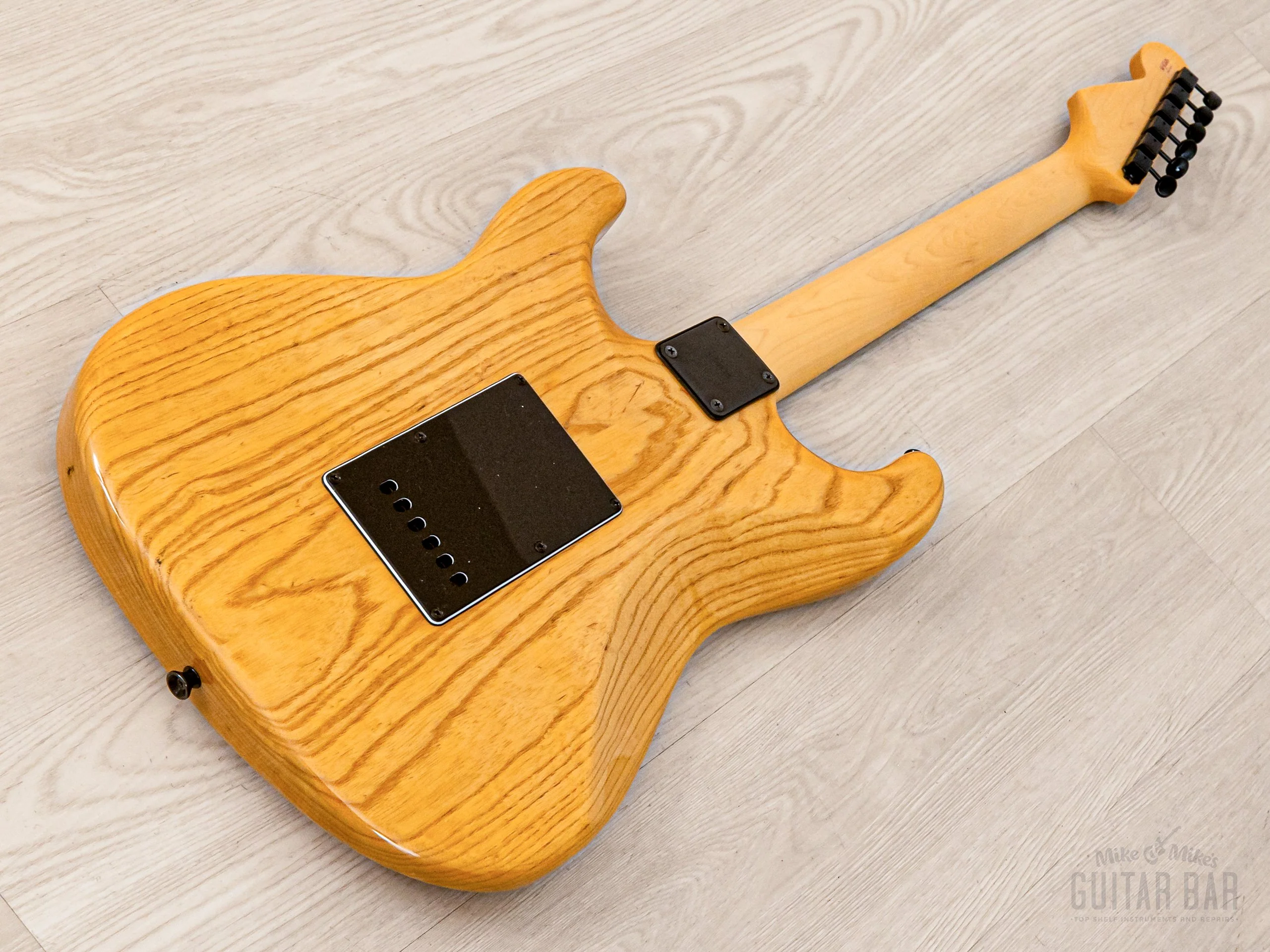 1992 PGM Moon ST-225B S-Style Superstrat Ash & Ebony w/ Lacquer Finish, Bartolini, Case & Tags - Image 14