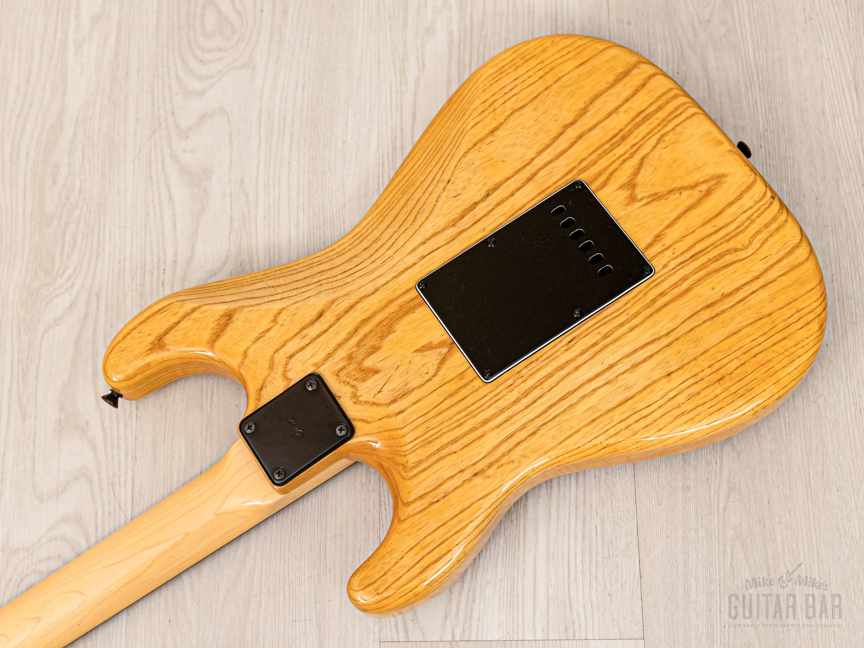 1992 PGM Moon ST-225B S-Style Superstrat Ash & Ebony w/ Lacquer Finish, Bartolini, Case & Tags - Image 15