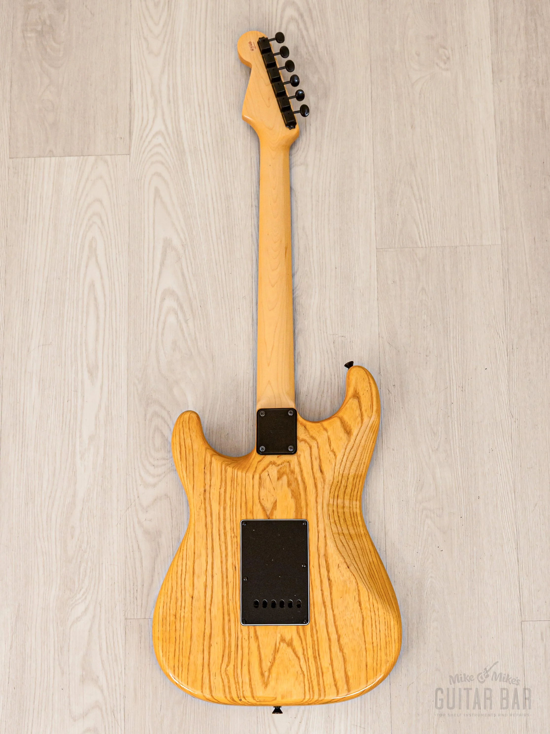 1992 PGM Moon ST-225B S-Style Superstrat Ash & Ebony w/ Lacquer Finish, Bartolini, Case & Tags - Image 3