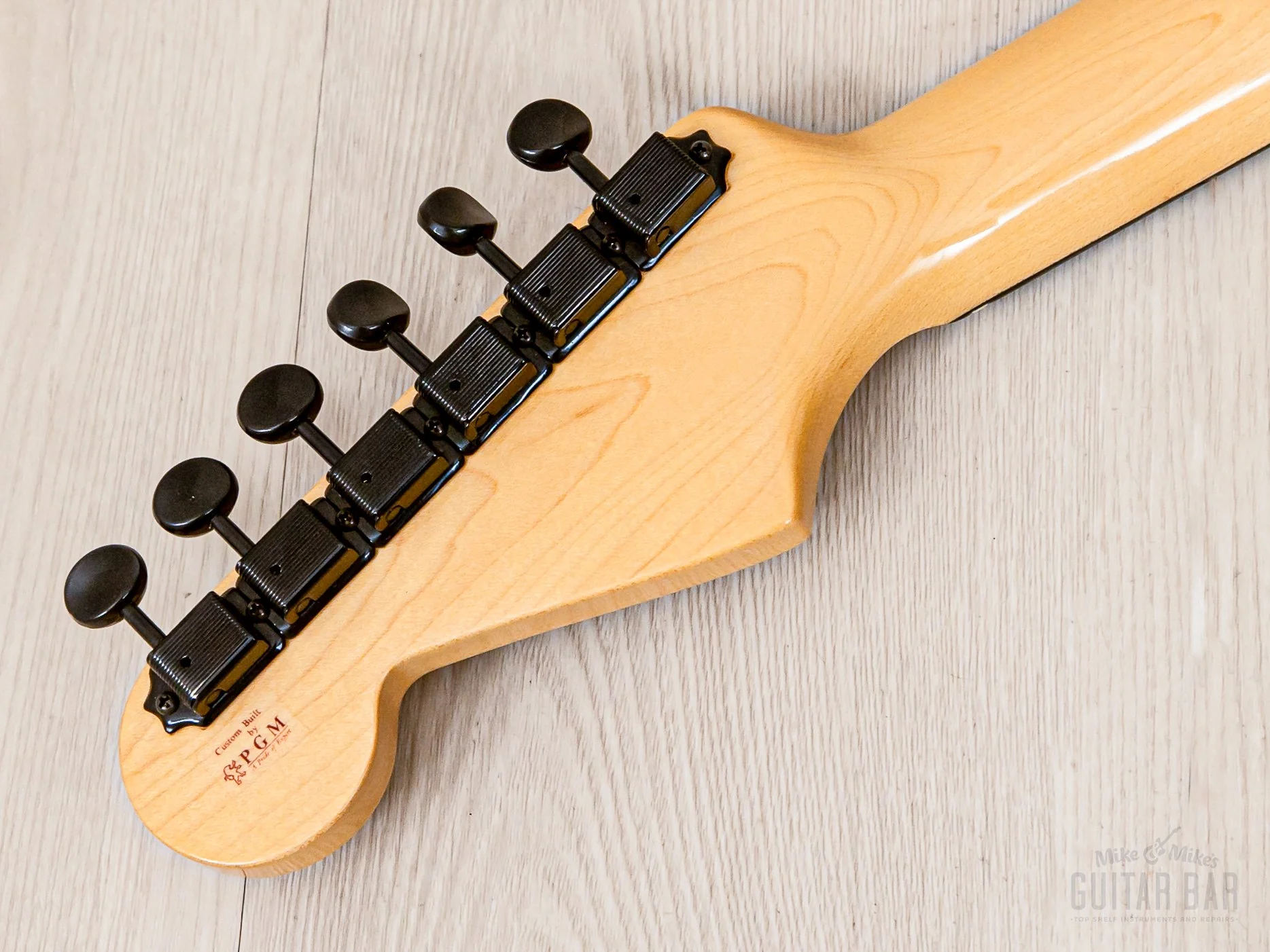 1992 PGM Moon ST-225B S-Style Superstrat Ash & Ebony w/ Lacquer Finish, Bartolini, Case & Tags - Image 5
