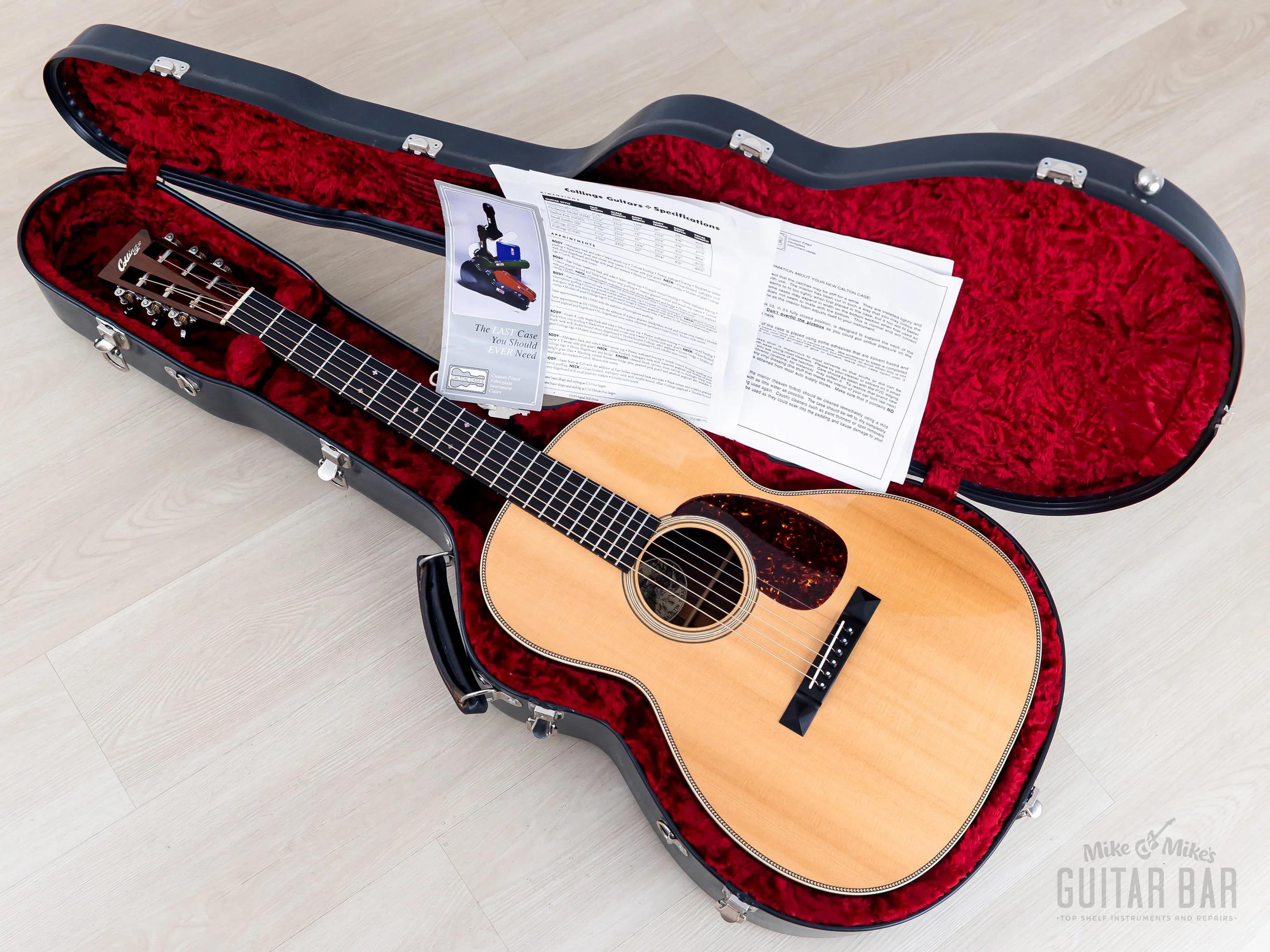 1993 Collings 0002H 12 Fret Long Scale Herringbone Acoustic Guitar, Near-Mint w/ Calton Flight Case - Image 20