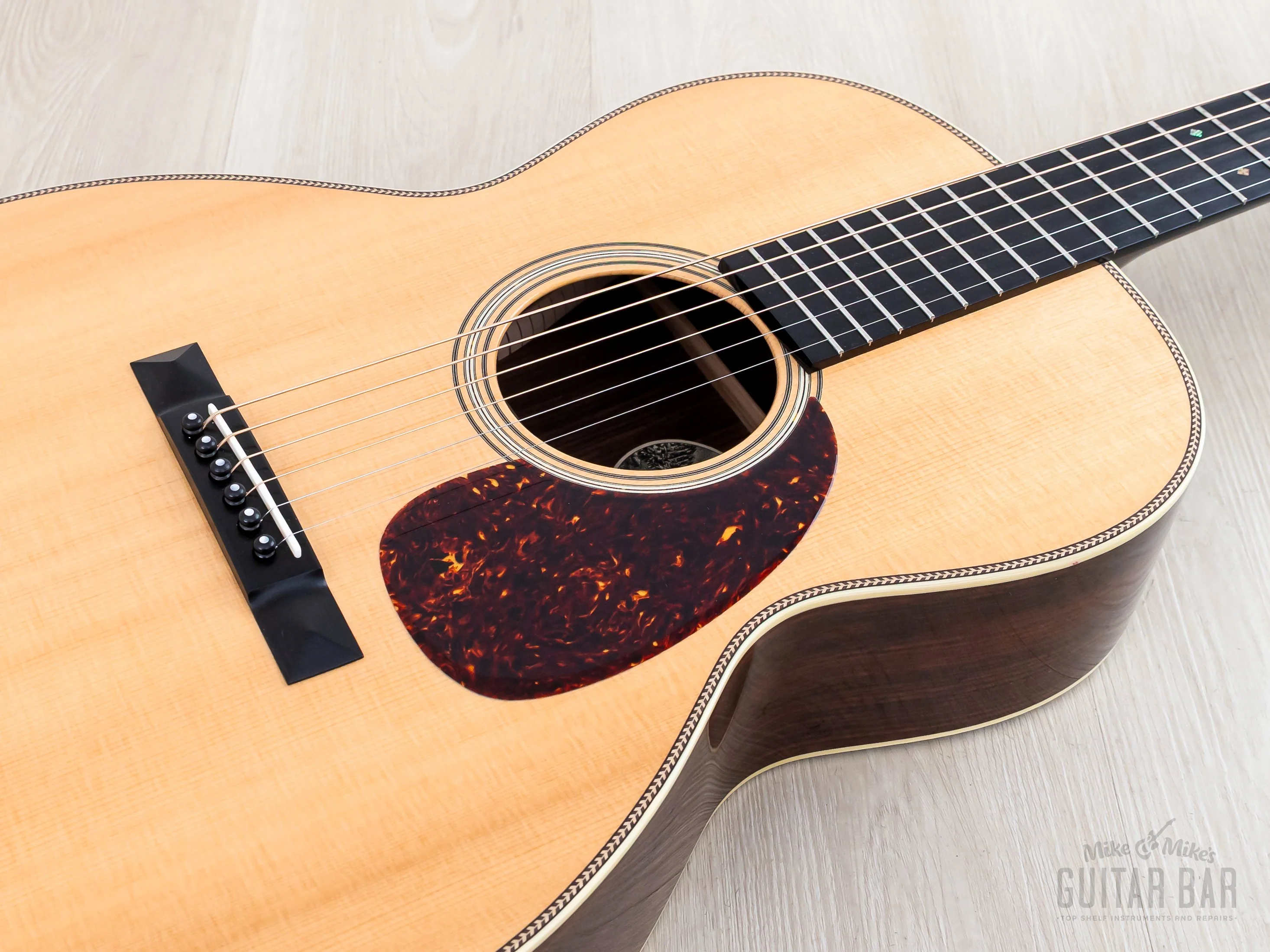 1993 Collings 0002H 12 Fret Long Scale Herringbone Acoustic Guitar, Near-Mint w/ Calton Flight Case - Image 7