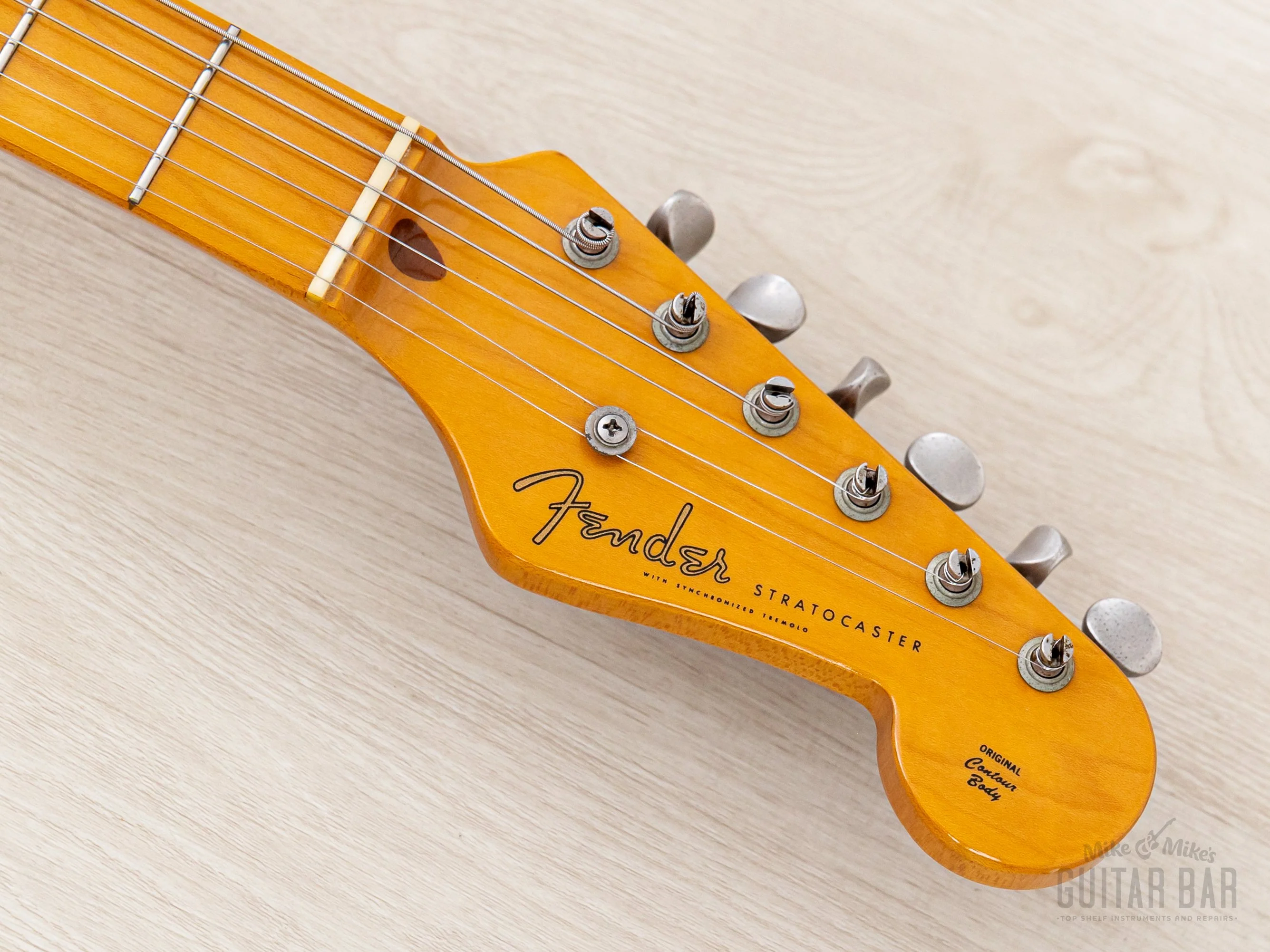 1993 Fender Custom Edition '54 Stratocaster ST54-75RV w/ V Neck, Lacquer Finish, USA Pickups & Hangtags, Japan MIJ Fuijgen - Image 4