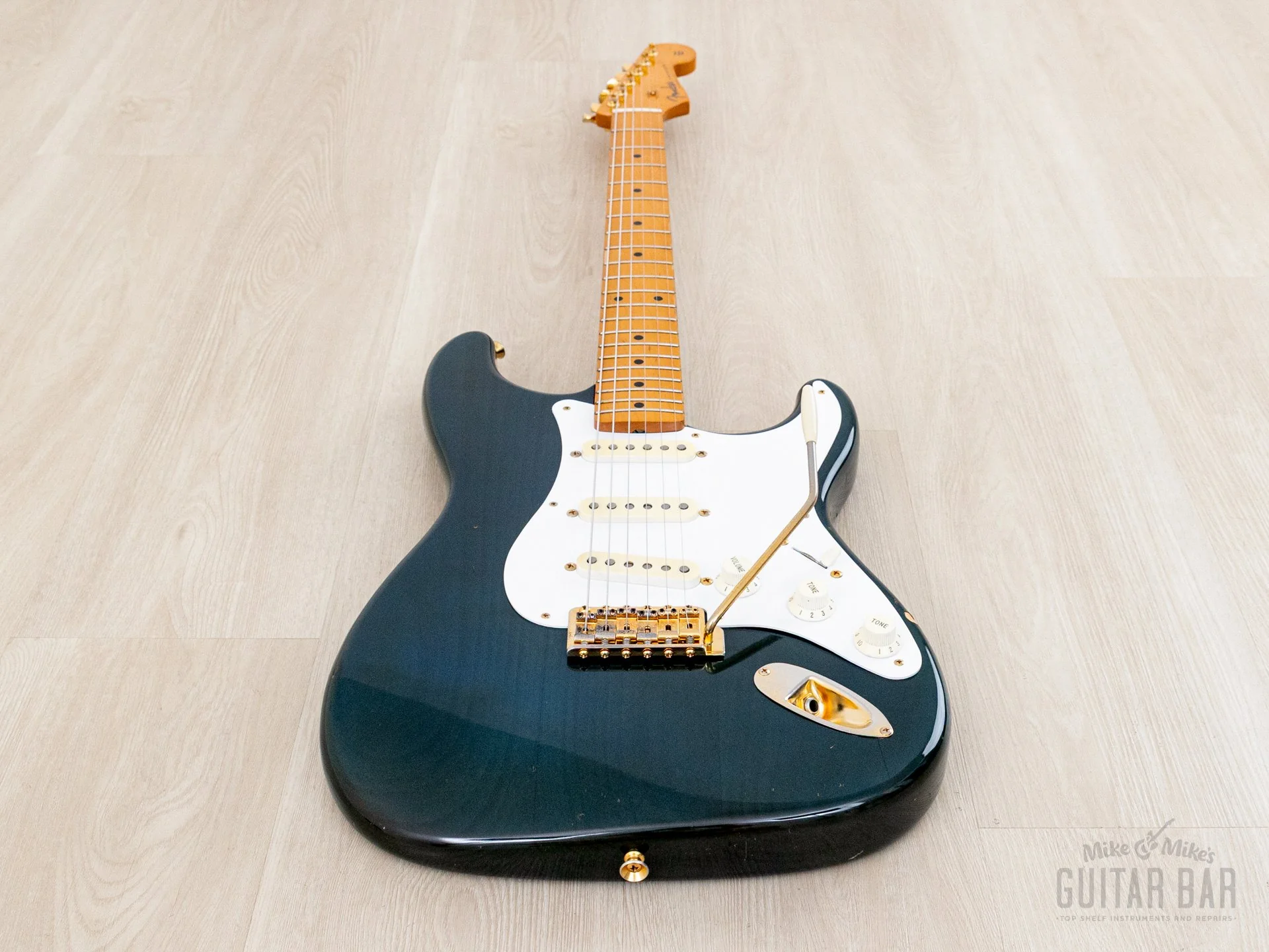 1993 Fender Custom Edition '57 Stratocaster ST57G-65 Charcoal Marine w/ Gold Hardware, Japan MIJ Fujigen - Image 11