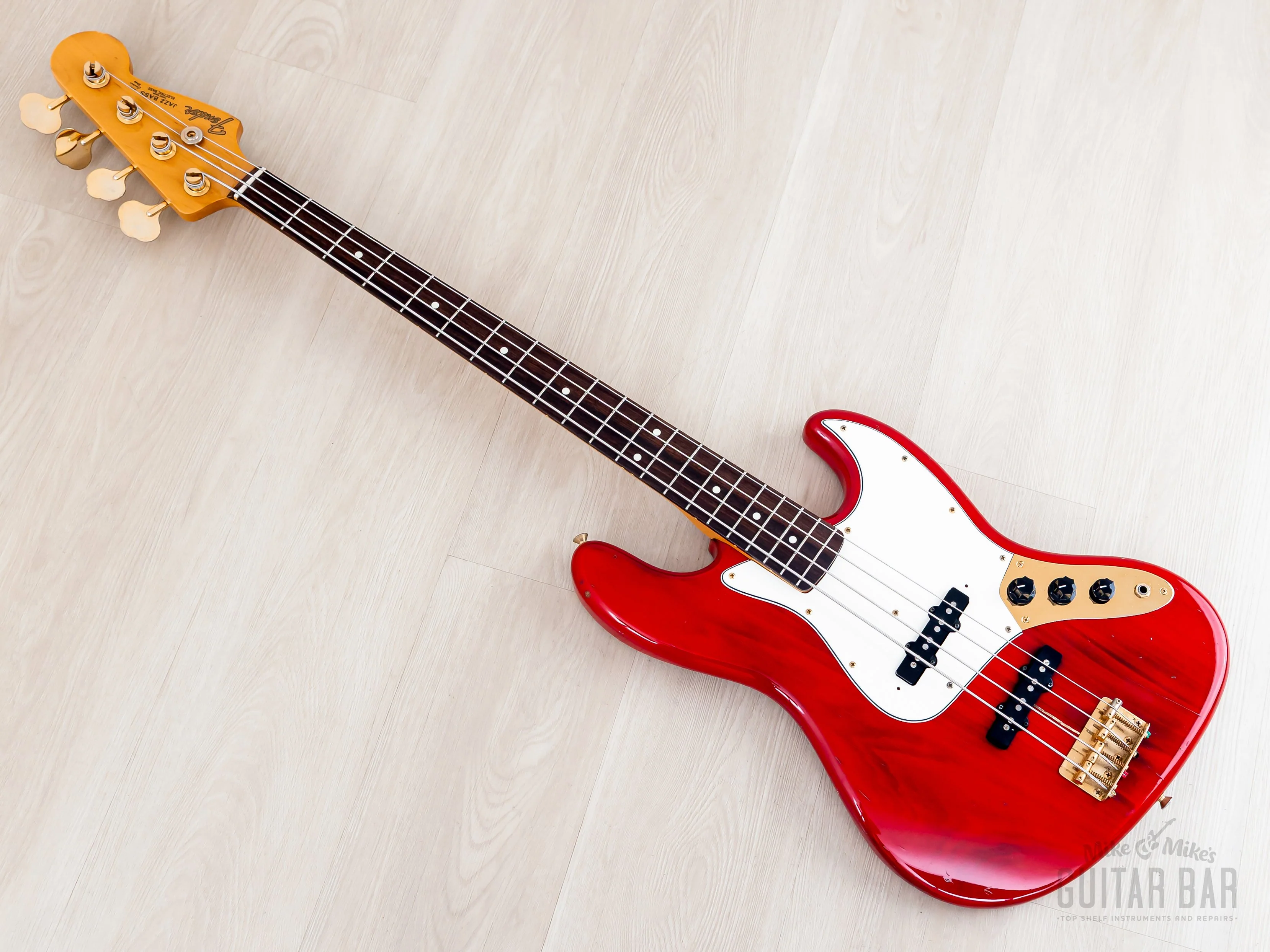 1993 Fender Custom Edition Jazz Bass JB62G-70 Charcoal Red w/ Gold Hardware, Japan MIJ - Image 12