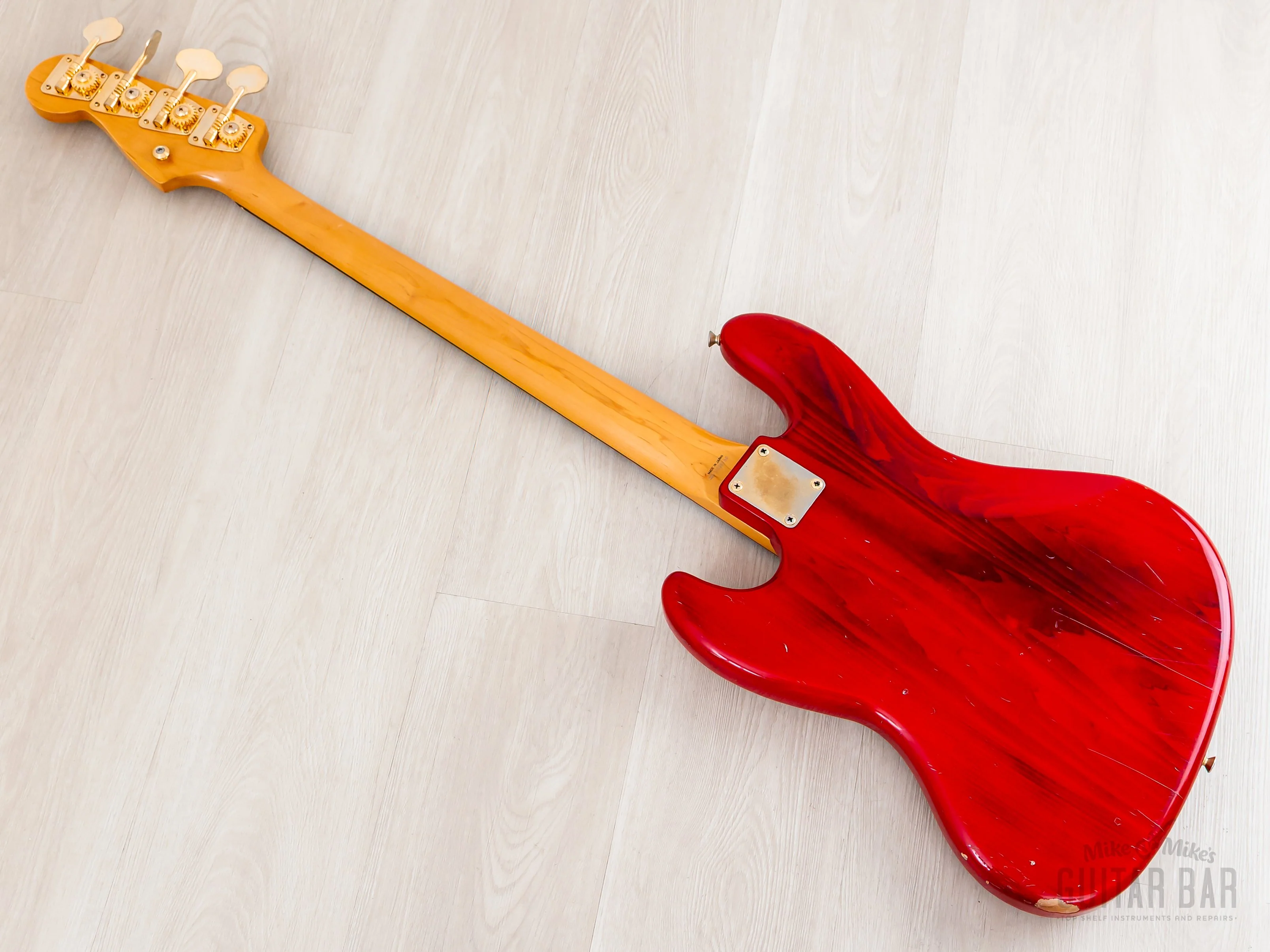 1993 Fender Custom Edition Jazz Bass JB62G-70 Charcoal Red w/ Gold Hardware, Japan MIJ - Image 13