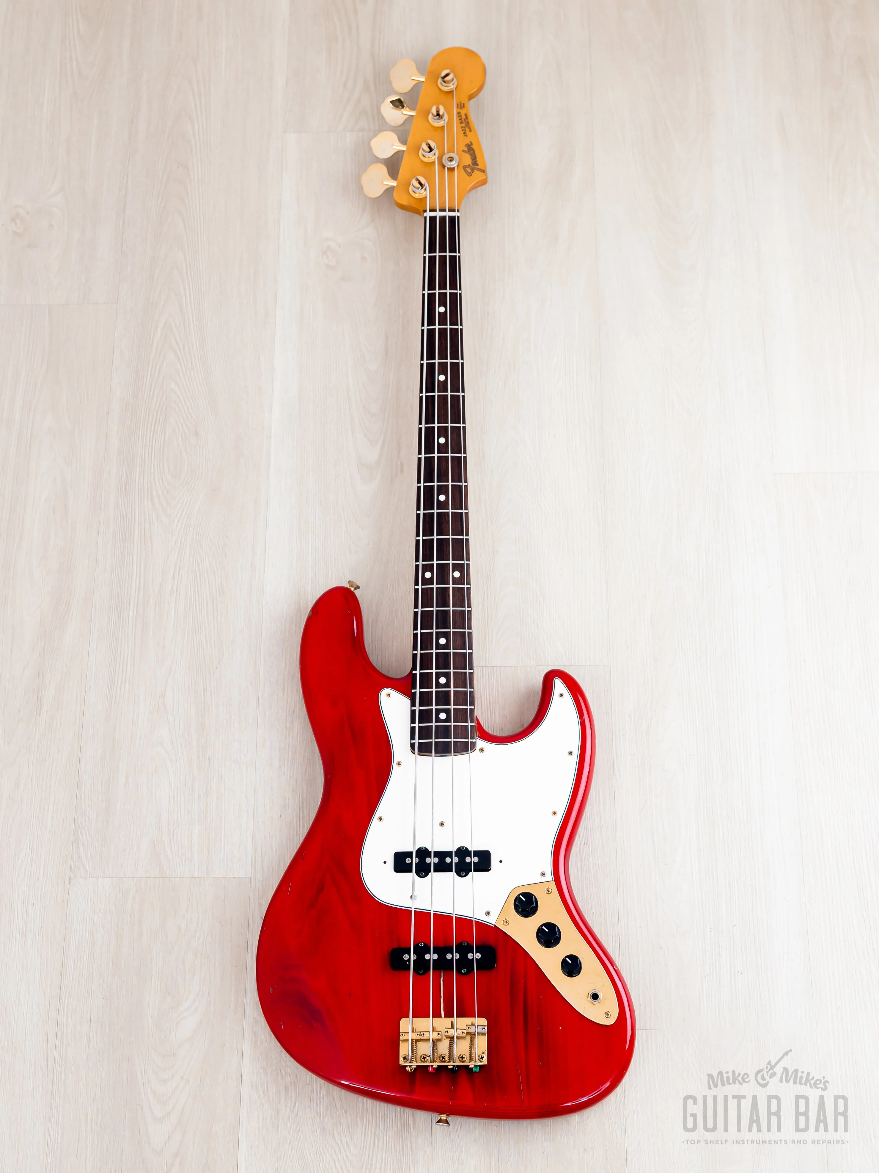 1993 Fender Custom Edition Jazz Bass JB62G-70 Charcoal Red w/ Gold Hardware, Japan MIJ - Image 2