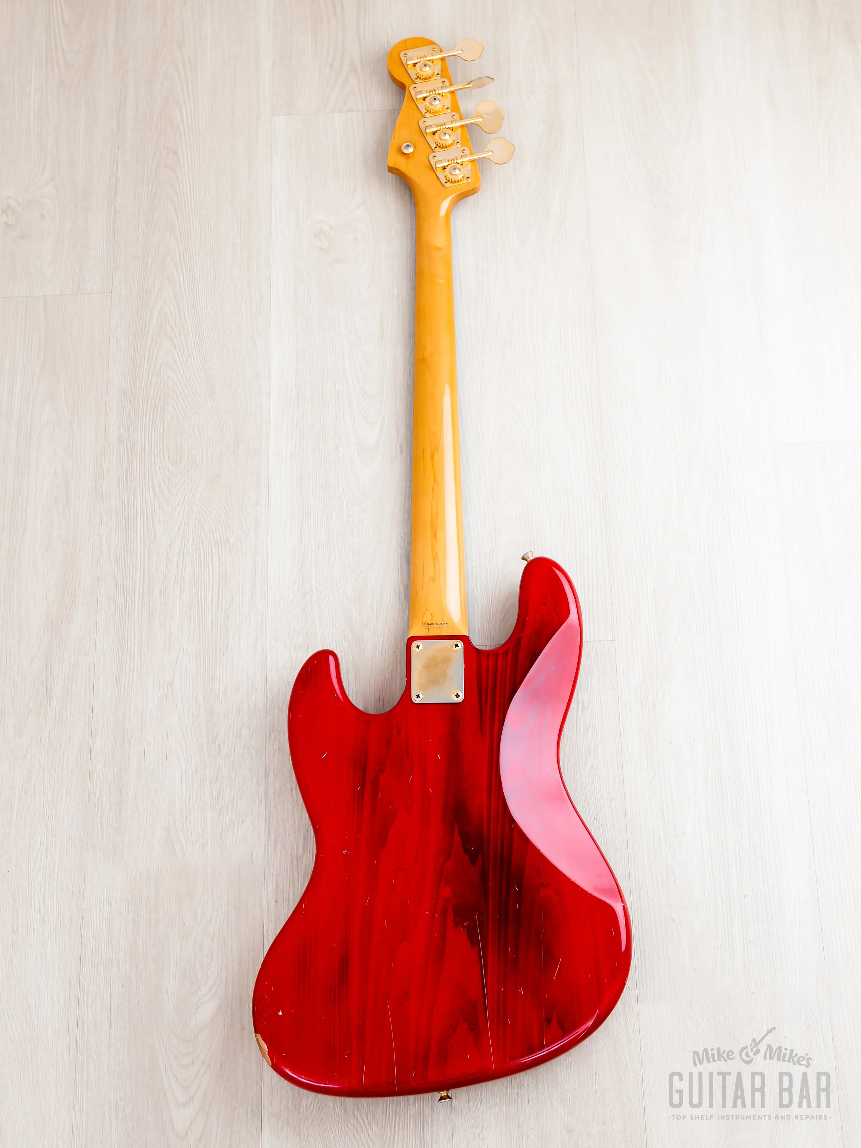 1993 Fender Custom Edition Jazz Bass JB62G-70 Charcoal Red w/ Gold Hardware, Japan MIJ - Image 3