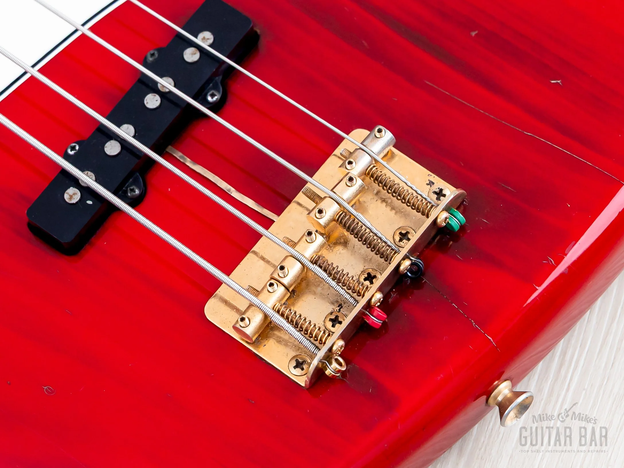1993 Fender Custom Edition Jazz Bass JB62G-70 Charcoal Red w/ Gold Hardware, Japan MIJ - Image 8