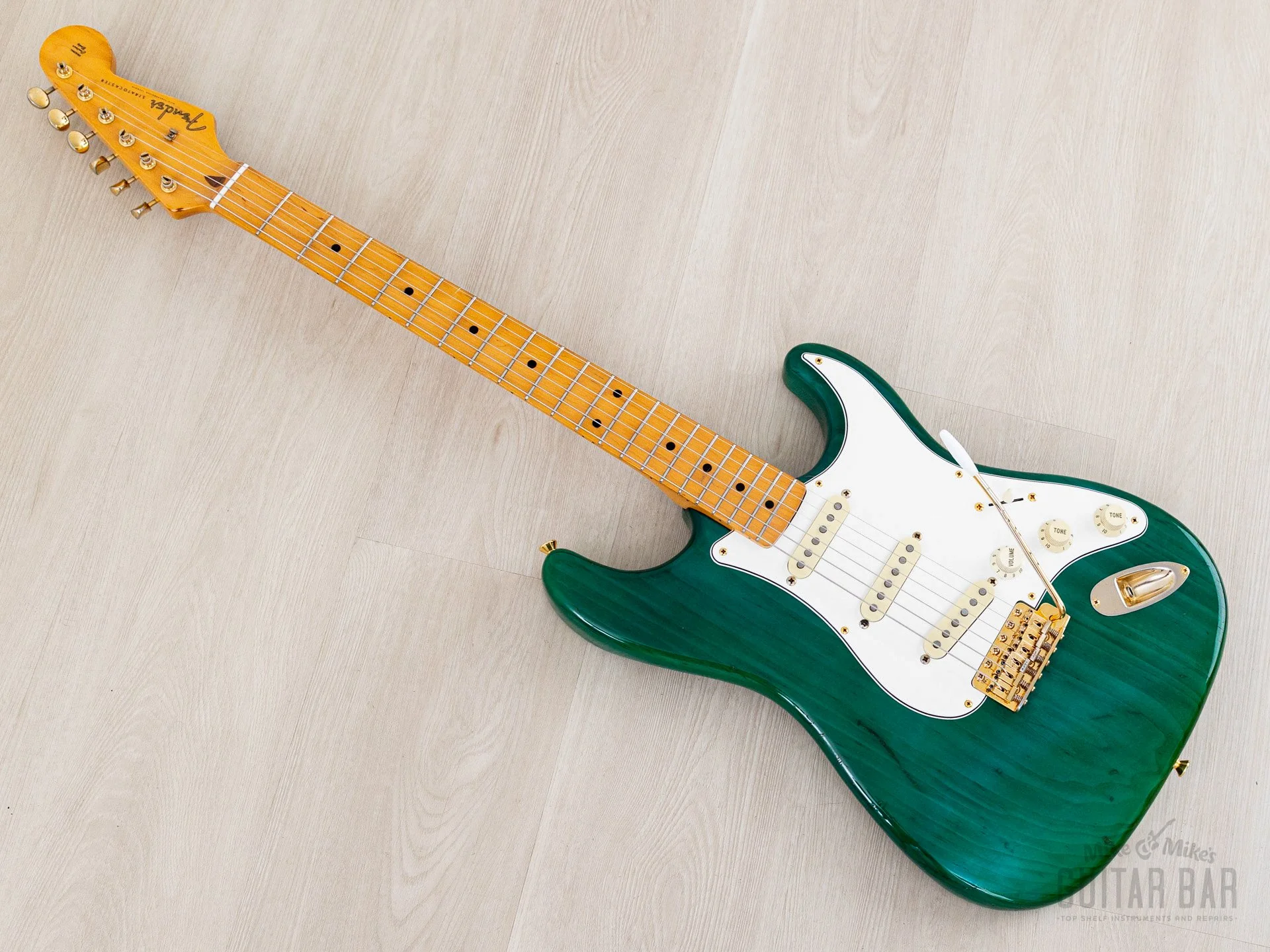 1993 Fender Custom Edition Stratocaster ‘57 Vintage Reissue ST57G-65 Charcoal Green, Japan MIJ Fujigen - Image 12