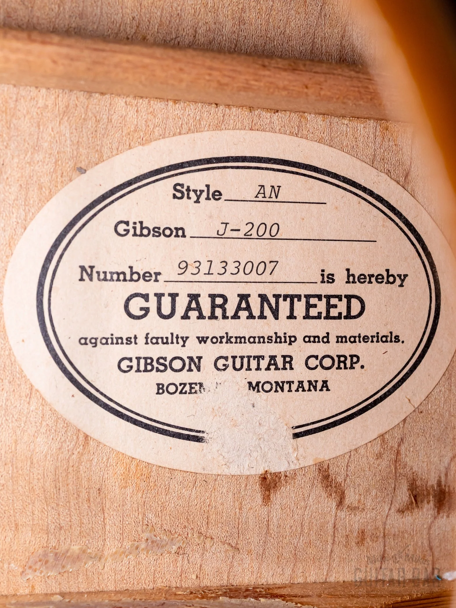 1993 Gibson J-200 Jumbo Guitar Antique Natural, Figured & Near-Mint w/ Case - Image 6