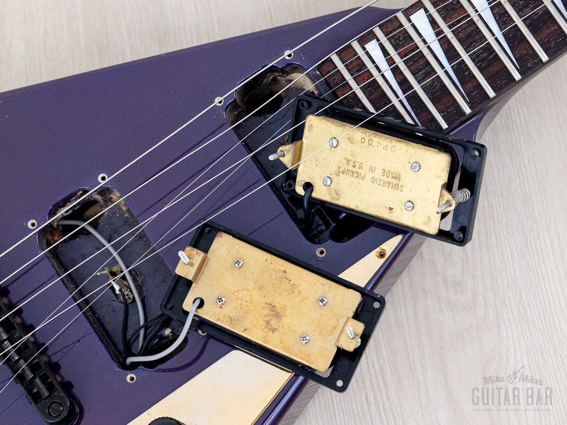 1993 Grover Jackson Randy Rhoads Standard V Blue Purple w/ DiMarzio DP100 Super Distortion - Image 16