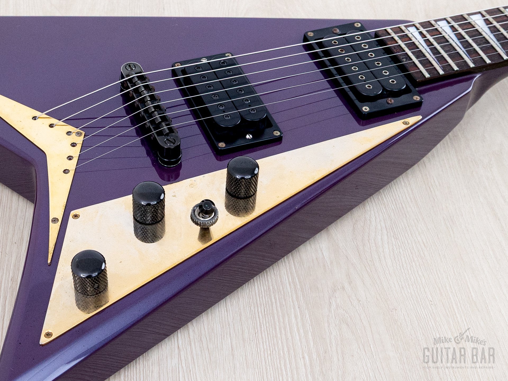 1993 Grover Jackson Randy Rhoads Standard V Blue Purple w/ DiMarzio DP100 Super Distortion - Image 6