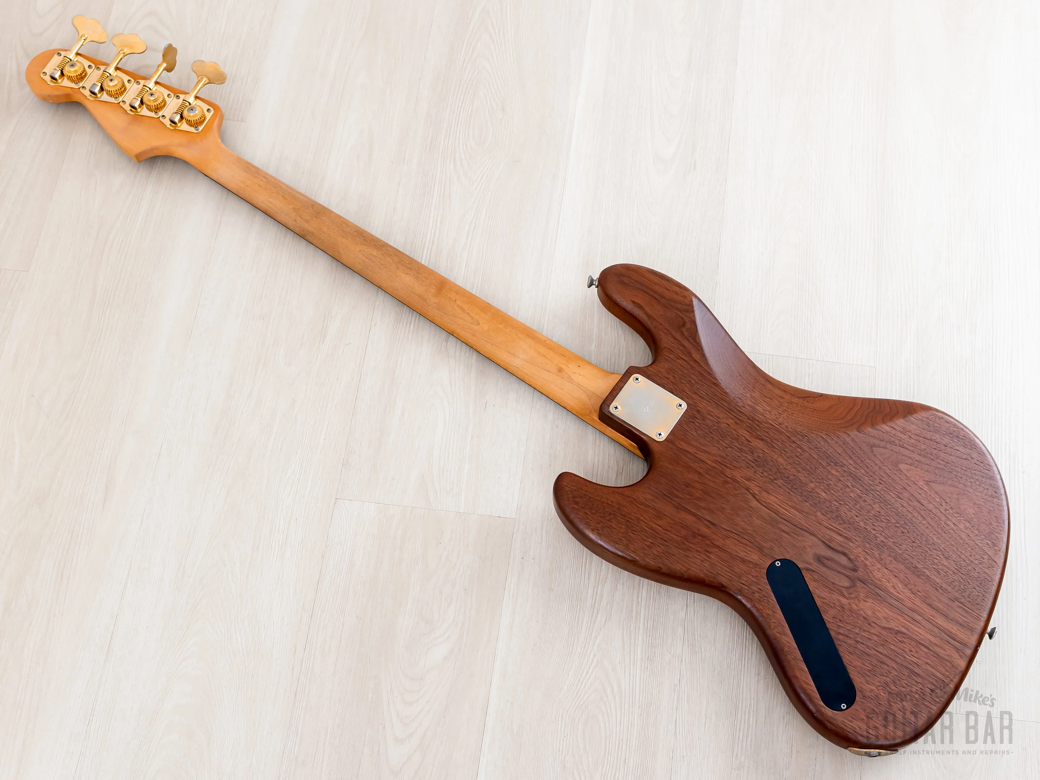 1993 PGM Moon Woody Series J-J-185 EMG Walnut Vintage Jazz Bass w/ Active EQ, Japan - Image 13
