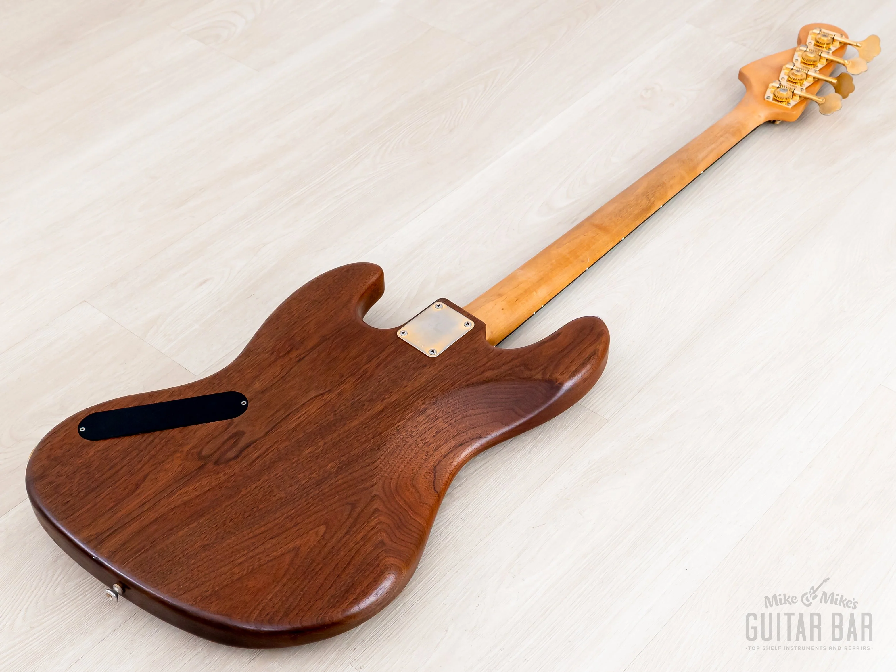 1993 PGM Moon Woody Series J-J-185 EMG Walnut Vintage Jazz Bass w/ Active EQ, Japan - Image 14
