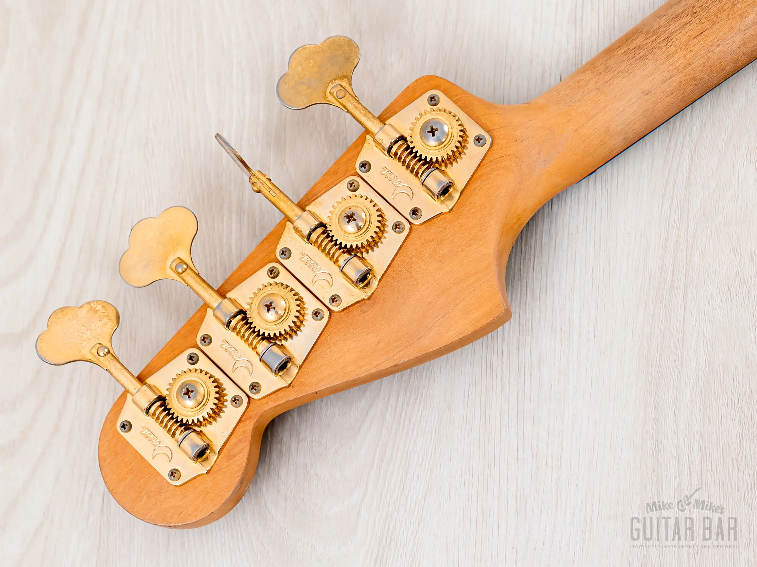 1993 PGM Moon Woody Series J-J-185 EMG Walnut Vintage Jazz Bass w/ Active EQ, Japan - Image 5