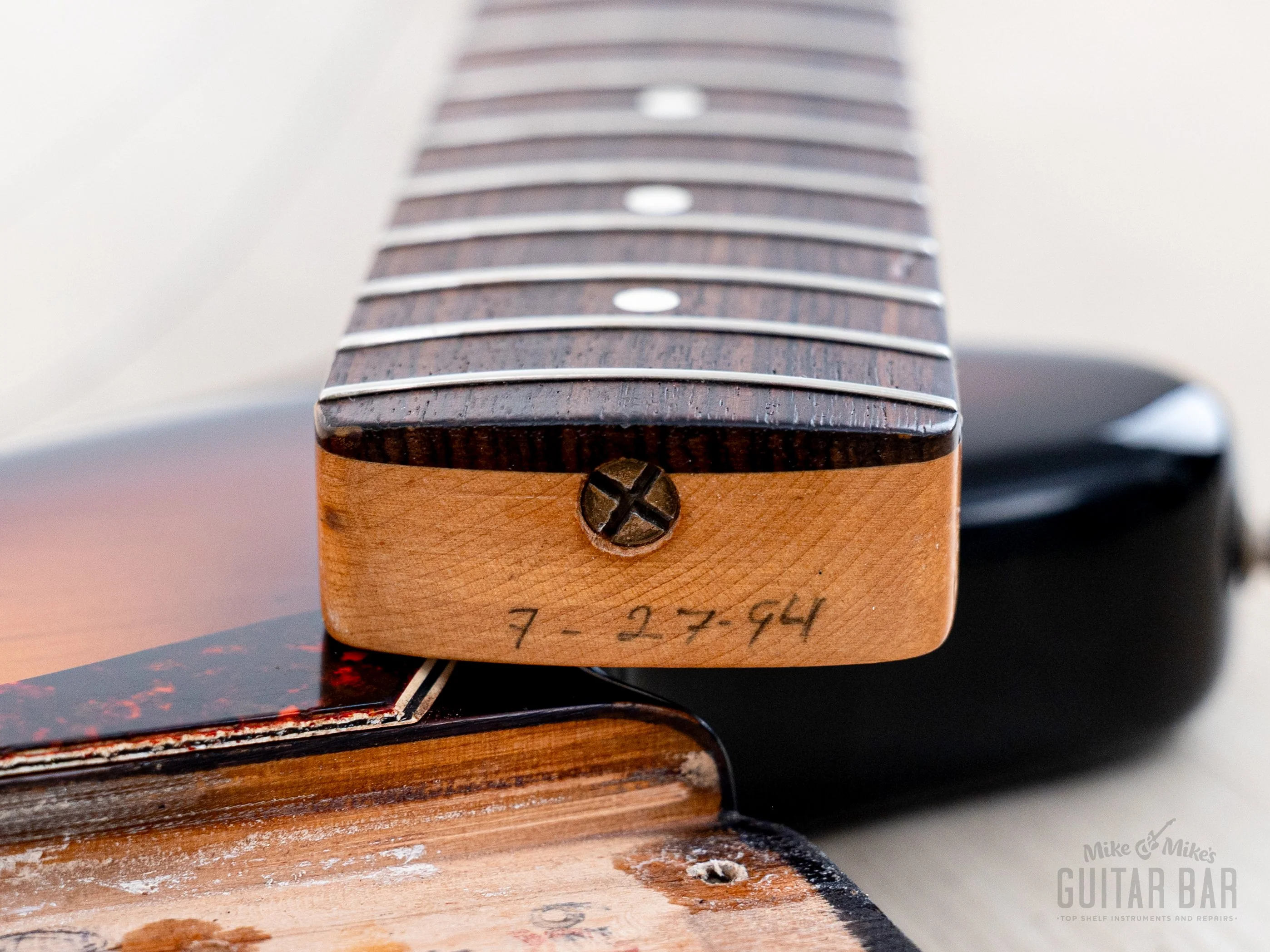 1994 Fender American Vintage ‘62 Jazz Bass Stack Knob Sunburst, 100% Original w/ Tweed Case - Image 18