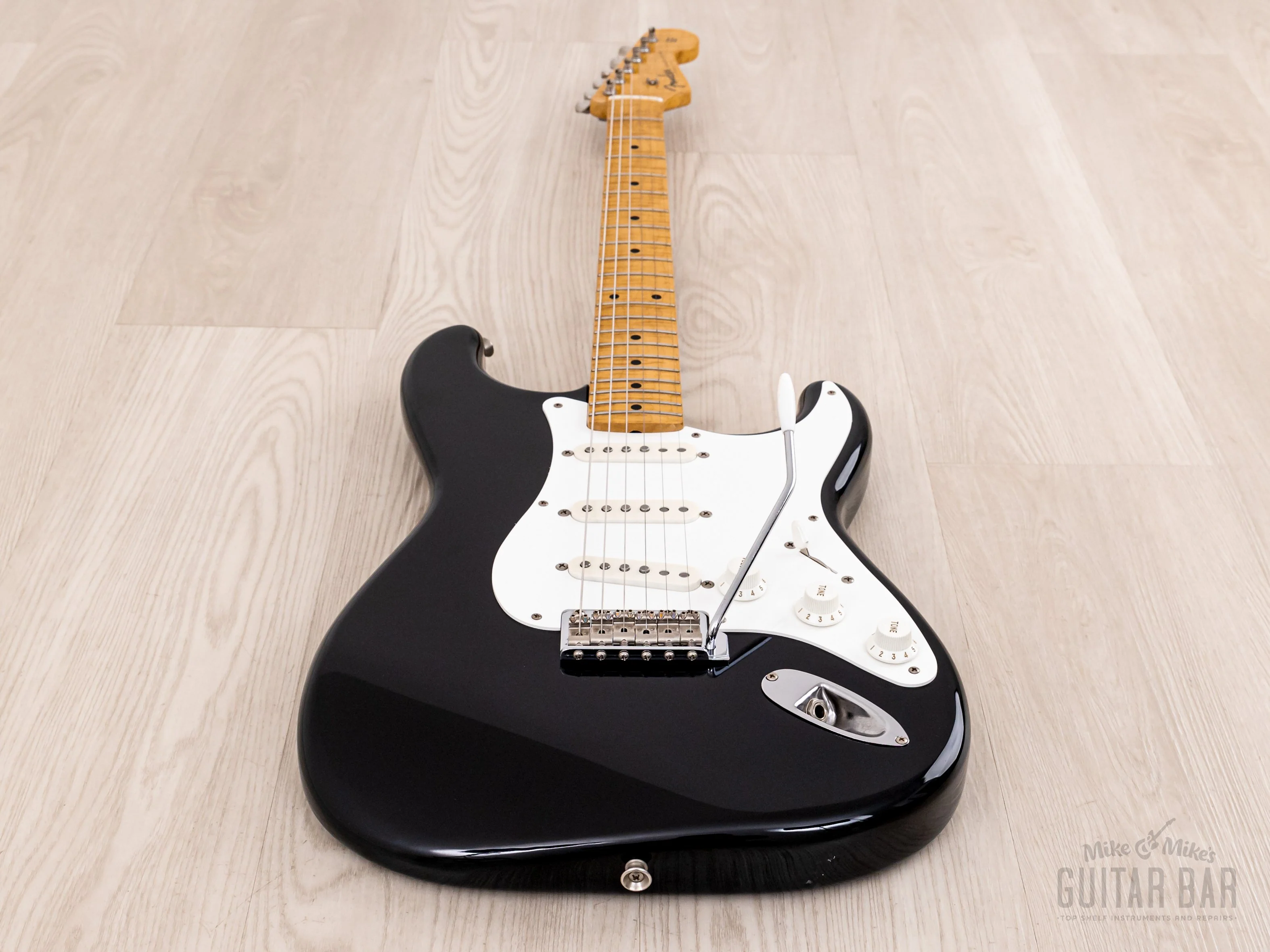 1994 Fender Stratocaster ‘57 Vintage Reissue 40th Anniversary ST57-65AS Foto Flame Black, Japan MIJ - Image 10