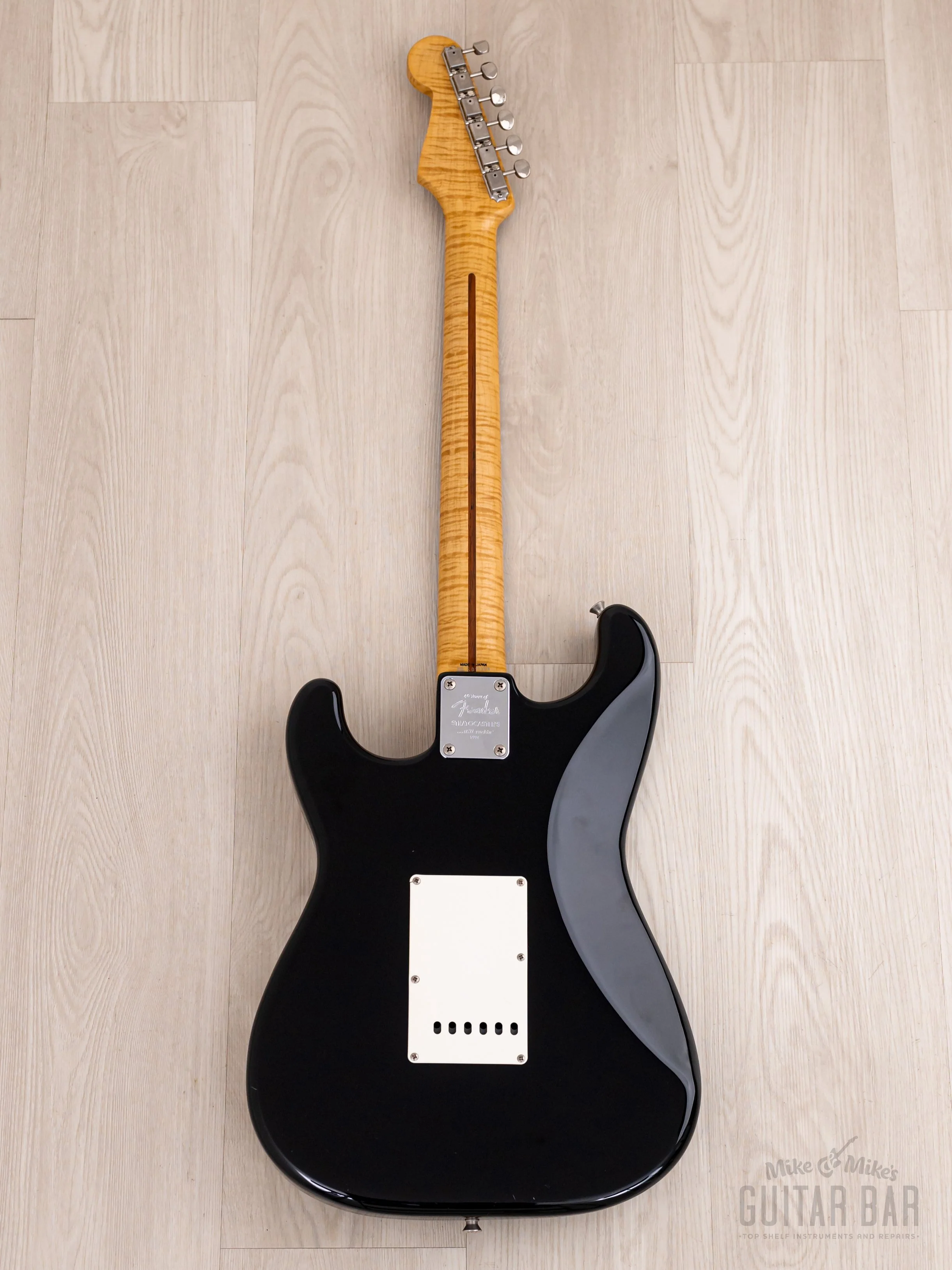 1994 Fender Stratocaster ‘57 Vintage Reissue 40th Anniversary ST57-65AS Foto Flame Black, Japan MIJ - Image 3
