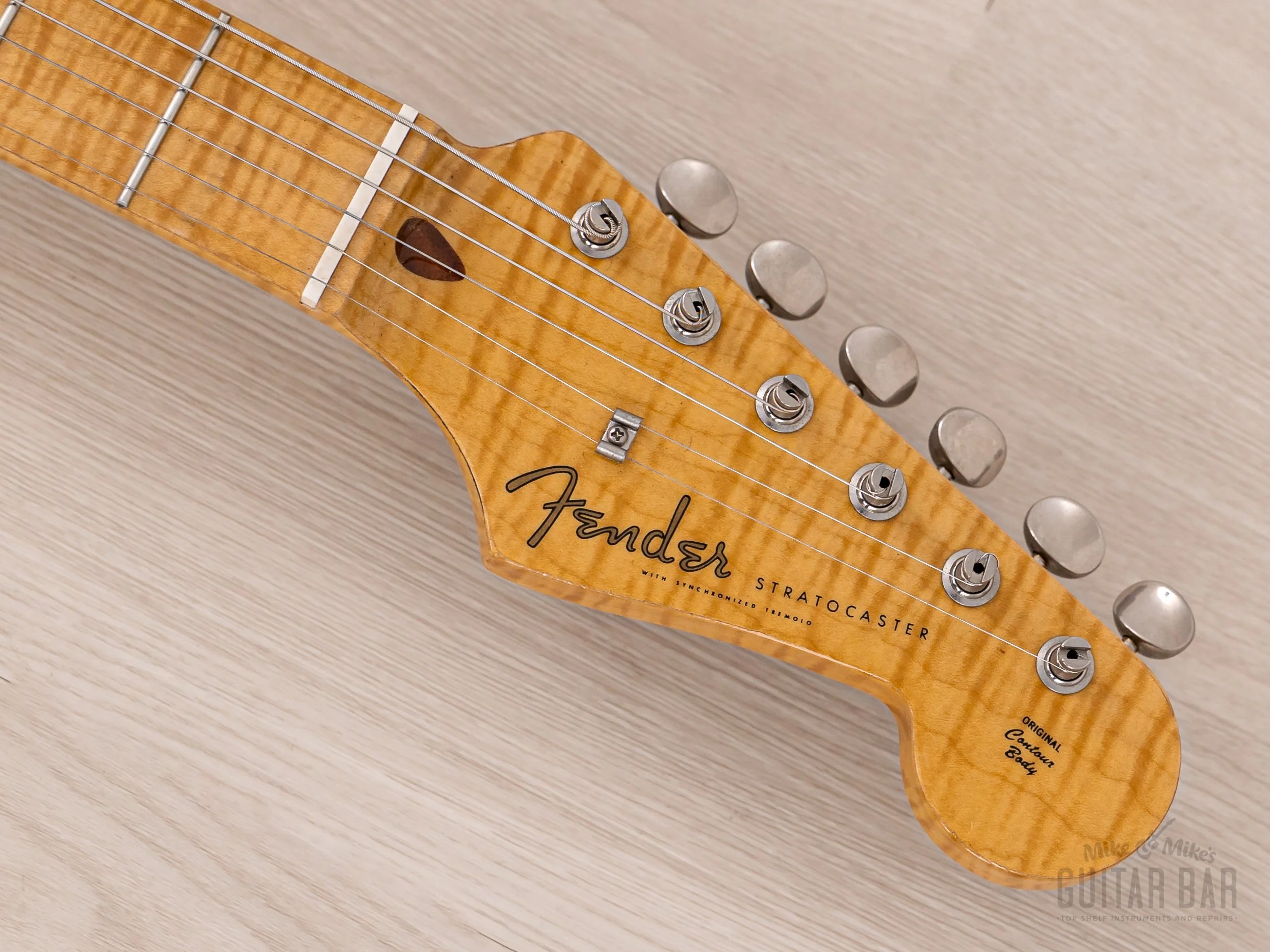 1994 Fender Stratocaster ‘57 Vintage Reissue 40th Anniversary ST57-65AS Foto Flame Black, Japan MIJ - Image 4
