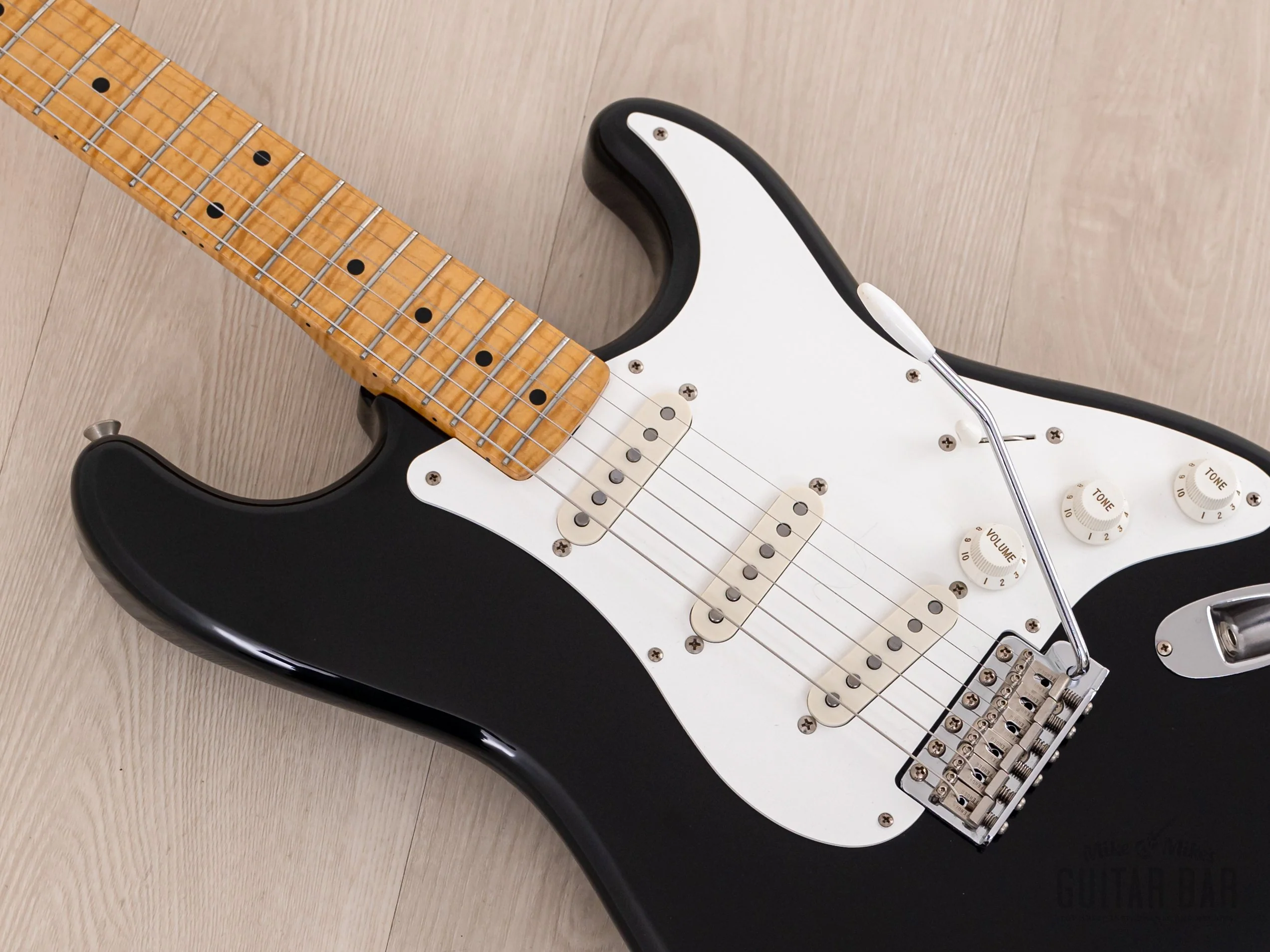 1994 Fender Stratocaster ‘57 Vintage Reissue 40th Anniversary ST57-65AS Foto Flame Black, Japan MIJ - Image 7