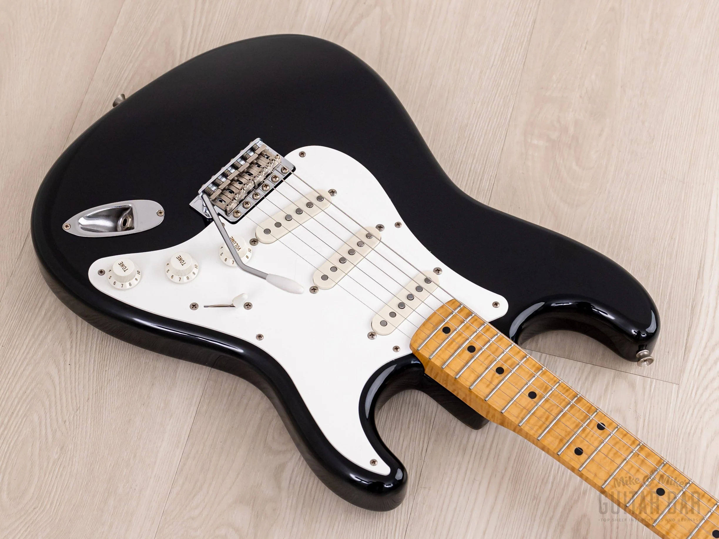 1994 Fender Stratocaster ‘57 Vintage Reissue 40th Anniversary ST57-65AS Foto Flame Black, Japan MIJ - Image 8