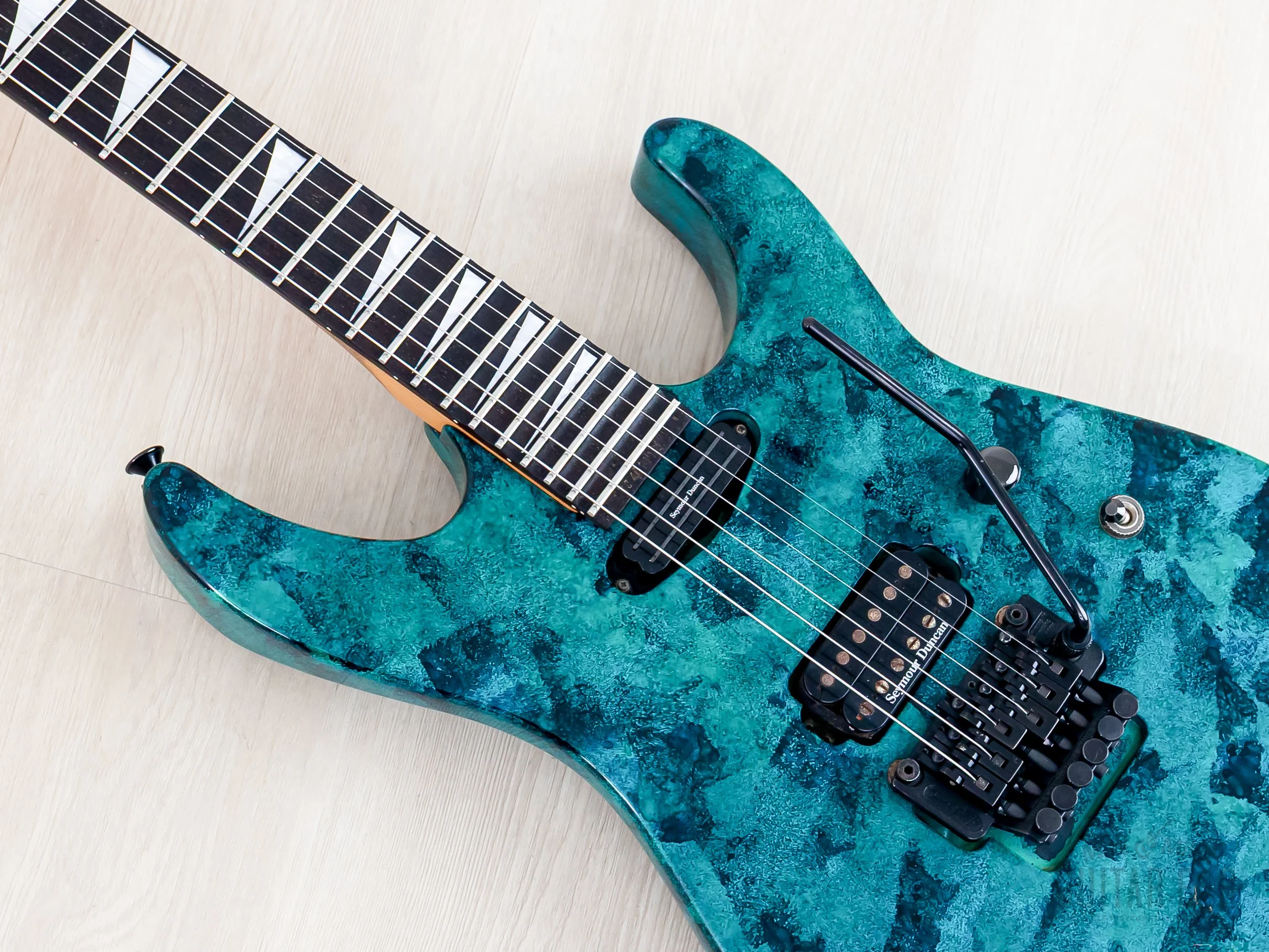 1994 Grover Jackson Doug Aldrich Custom Psycho Green-Blue, Japan - Image 7
