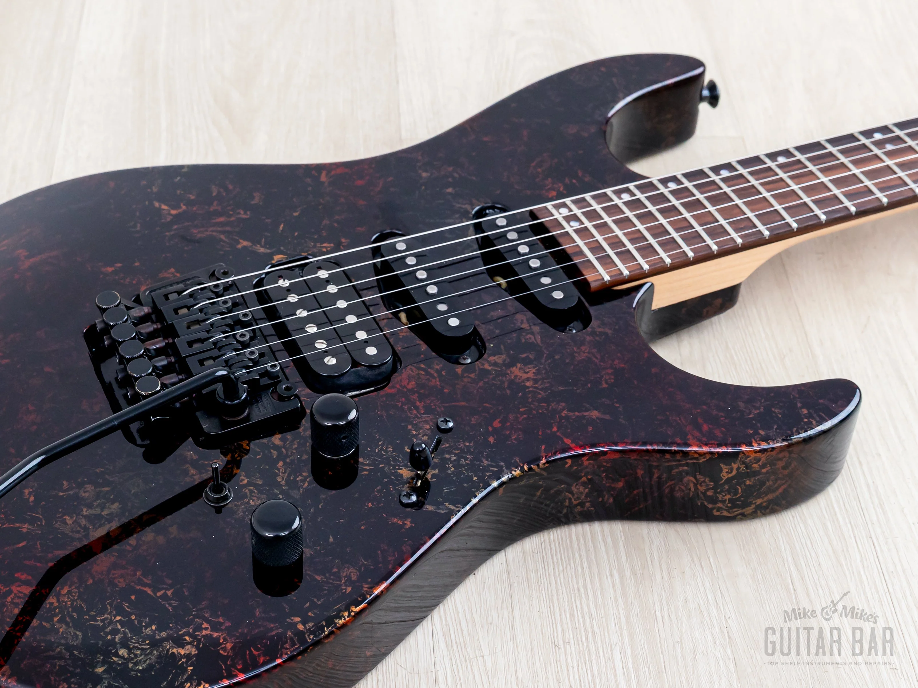 1994 Hamer USA Centaura GCTS-JR-2 Iridescent Swirl HSS Superstrat, Near-Mint w/ Case - Image 6