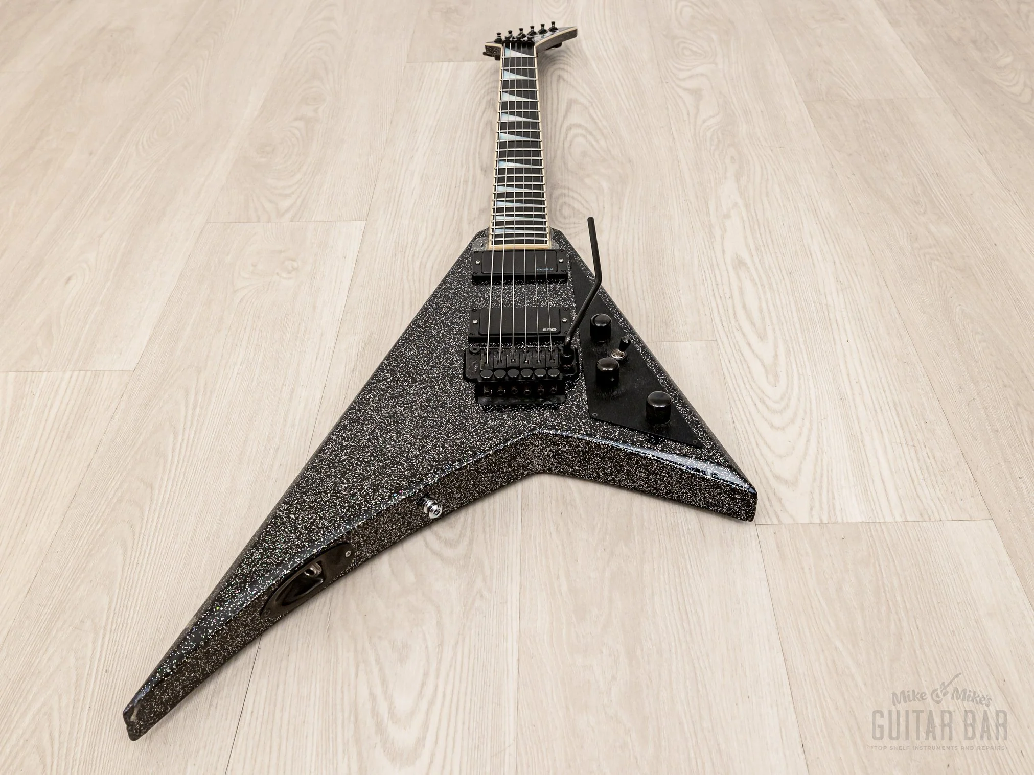 1994 Jackson USA Randy Rhoads RR1 Flying V Holoflake w/ EMG, Case - Image 10