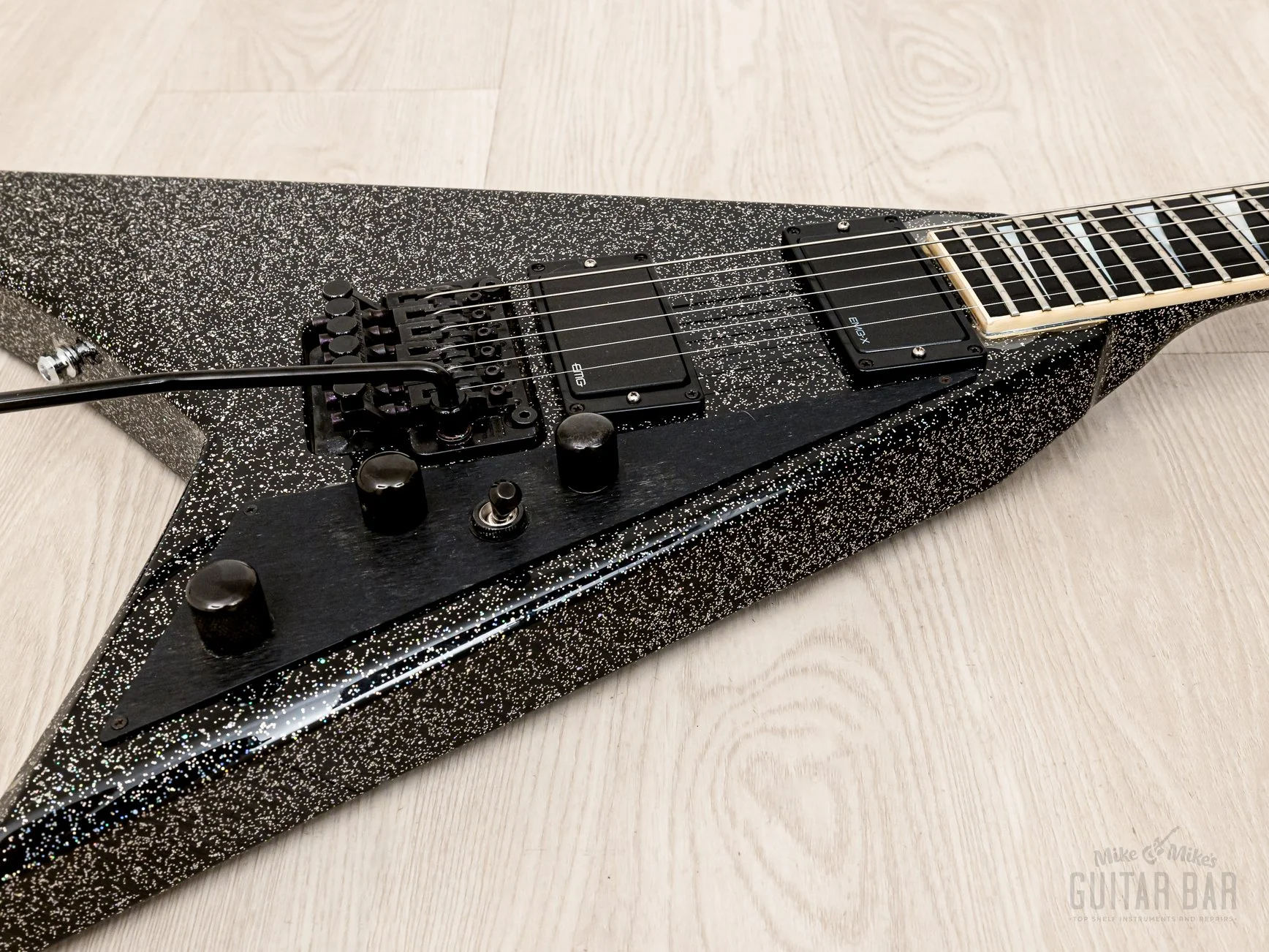 1994 Jackson USA Randy Rhoads RR1 Flying V Holoflake w/ EMG, Case - Image 6