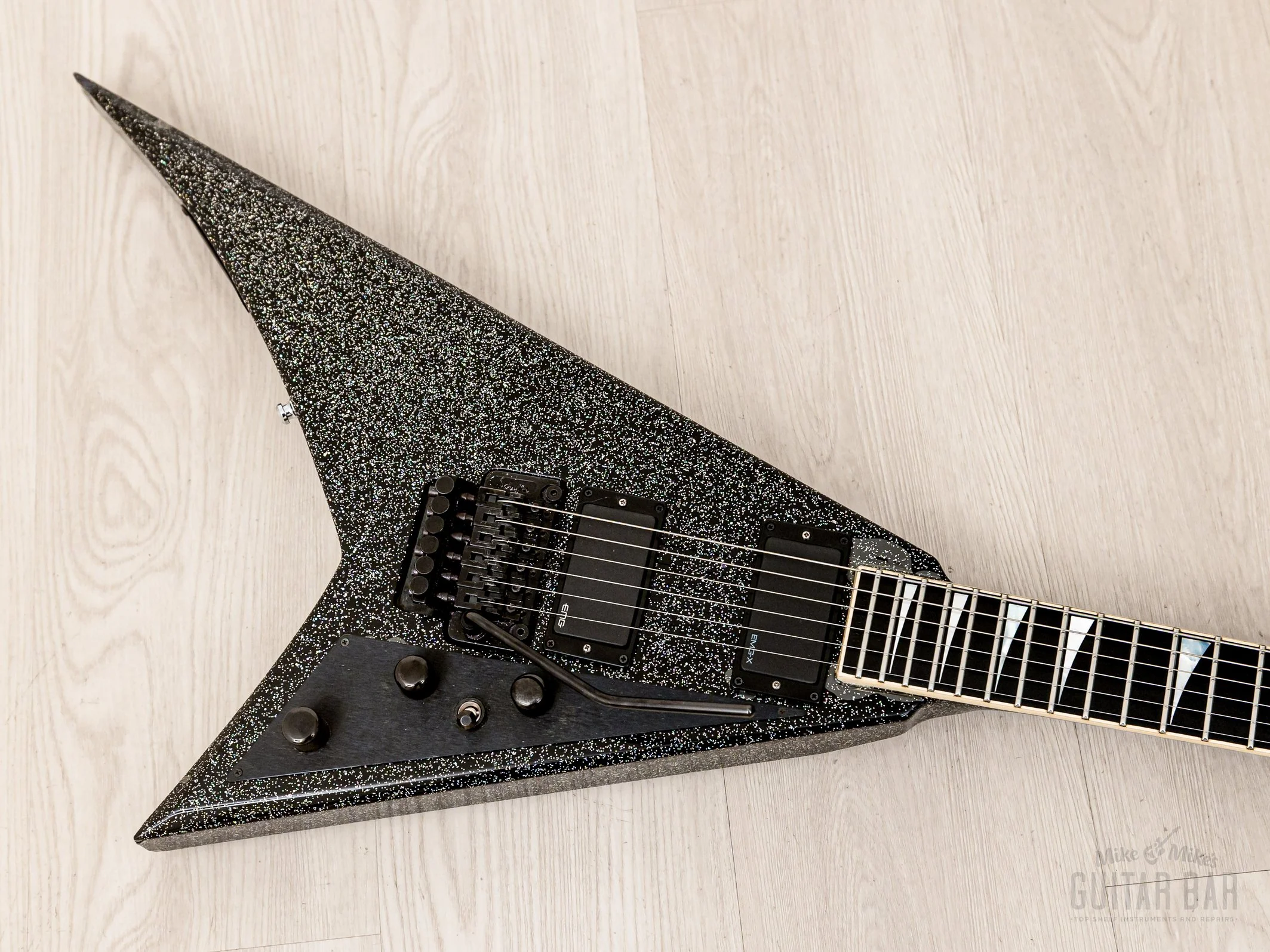 1994 Jackson USA Randy Rhoads RR1 Flying V Holoflake w/ EMG, Case - Image 8