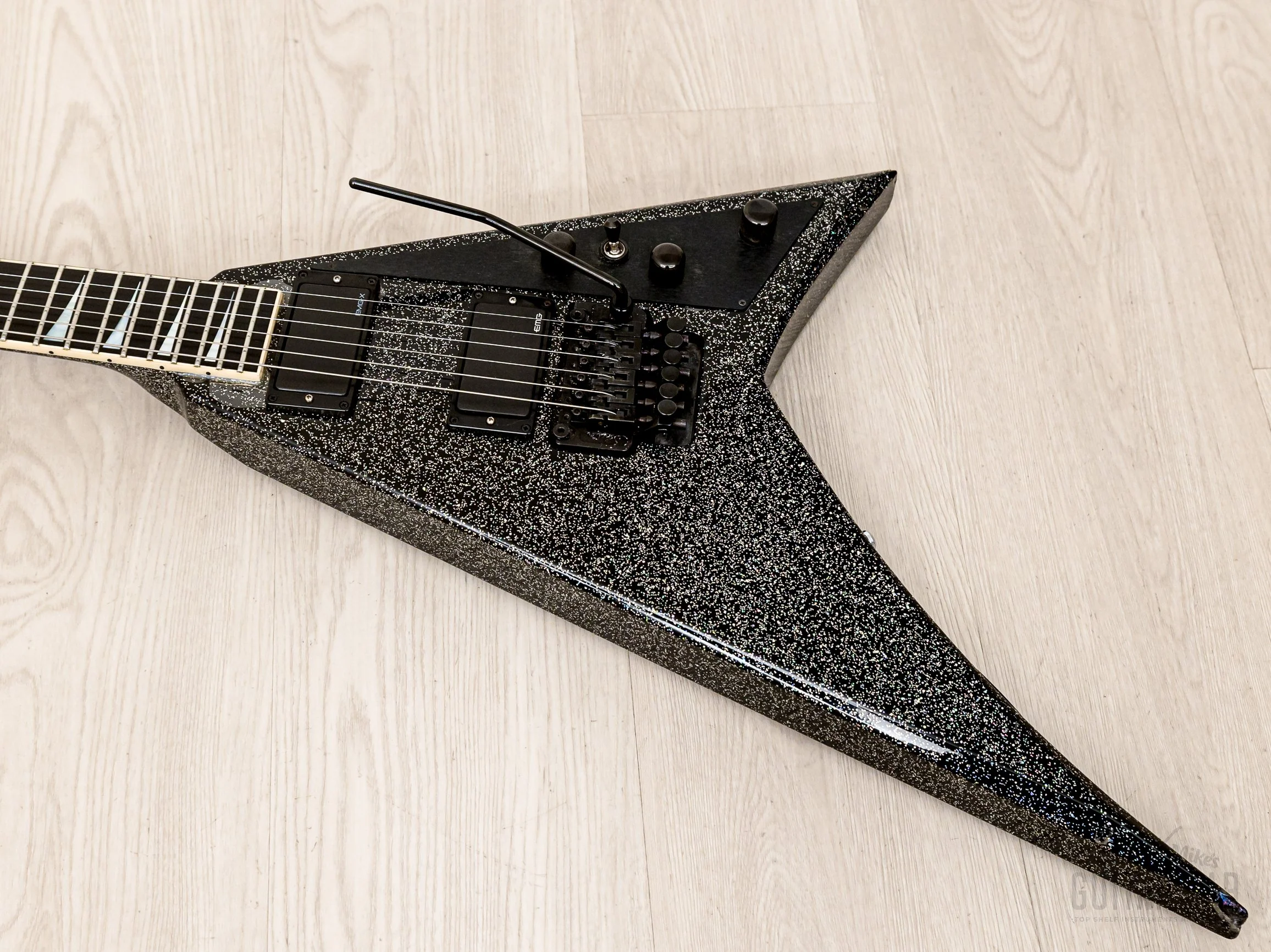 1994 Jackson USA Randy Rhoads RR1 Flying V Holoflake w/ EMG, Case - Image 9