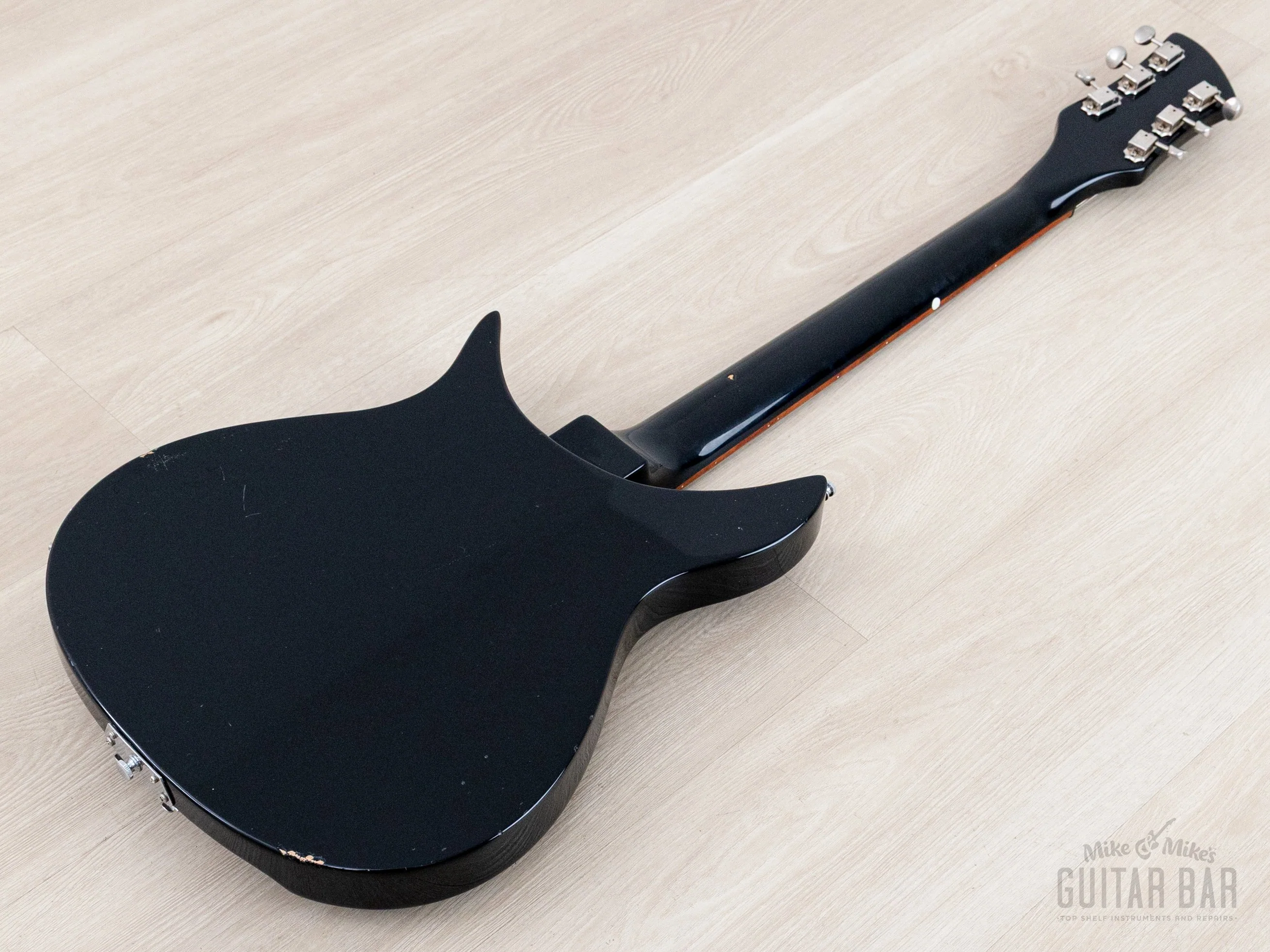 1994 Rickenbacker 350V63 Liverpool Jetglo, Full Scale w/ Hot Toaster Top Pickups, Case - Image 11