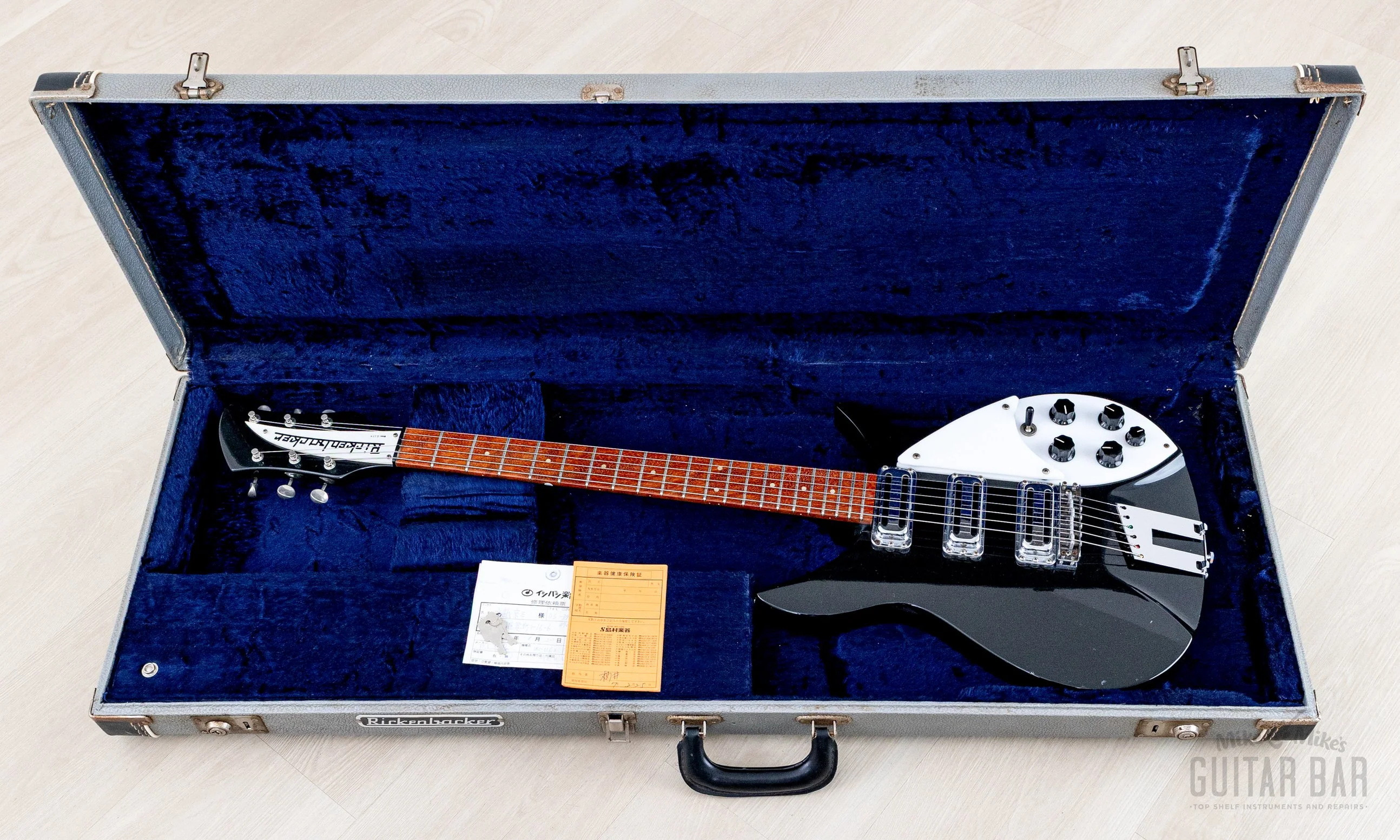 1994 Rickenbacker 350V63 Liverpool Jetglo, Full Scale w/ Hot Toaster Top Pickups, Case - Image 16