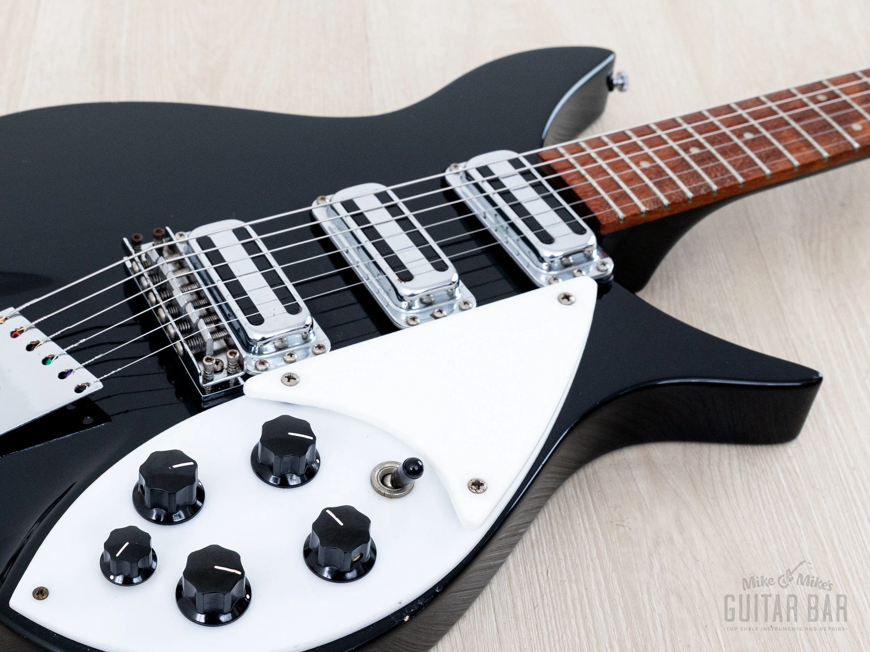 1994 Rickenbacker 350V63 Liverpool Jetglo, Full Scale w/ Hot Toaster Top Pickups, Case - Image 6