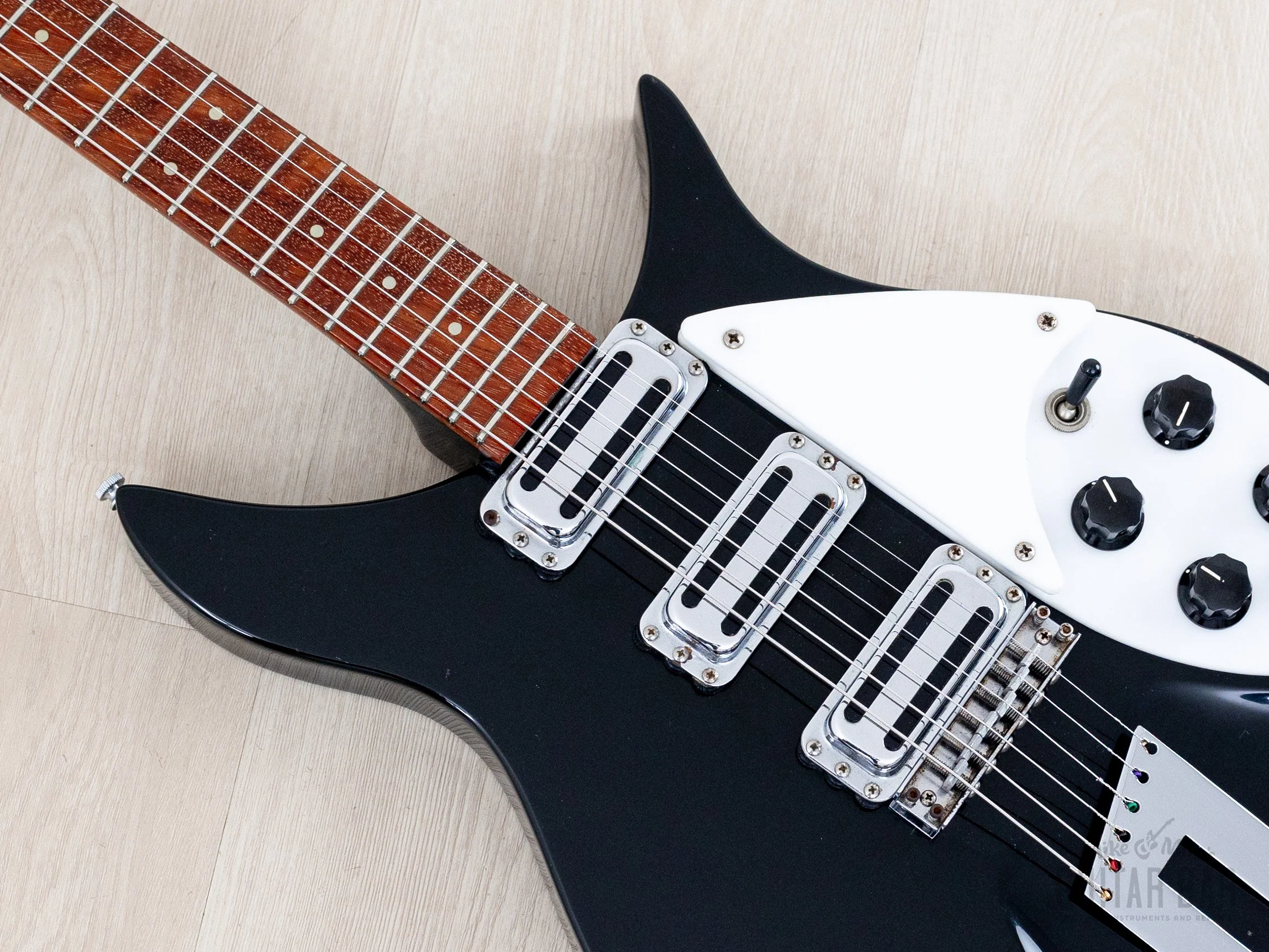 1994 Rickenbacker 350V63 Liverpool Jetglo, Full Scale w/ Hot Toaster Top Pickups, Case - Image 7