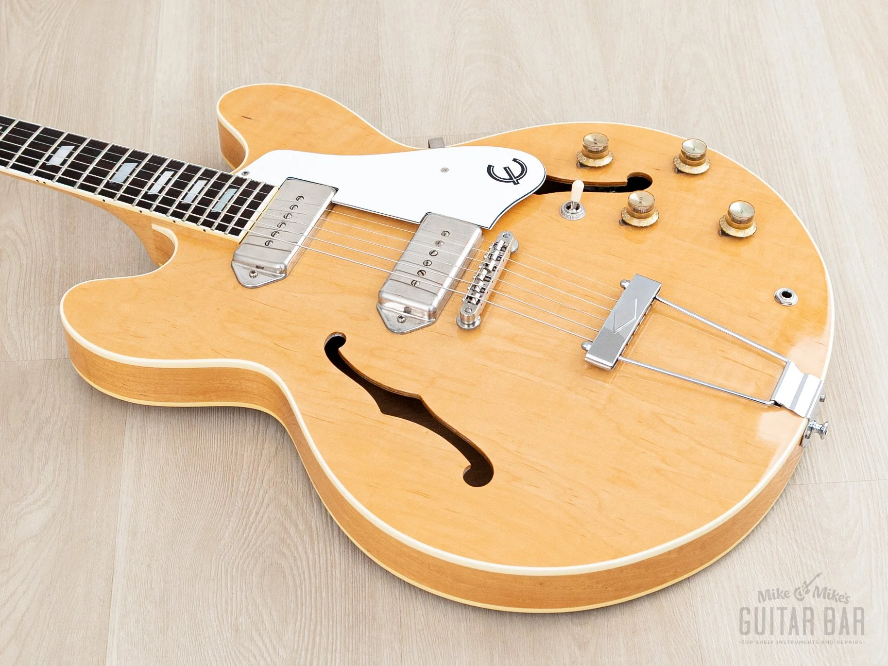 1990 Epiphone Casino Natural Near-Mint, Pre-Elitist Revolution w/ Case & Hangtag, Japan Terada - Image 11