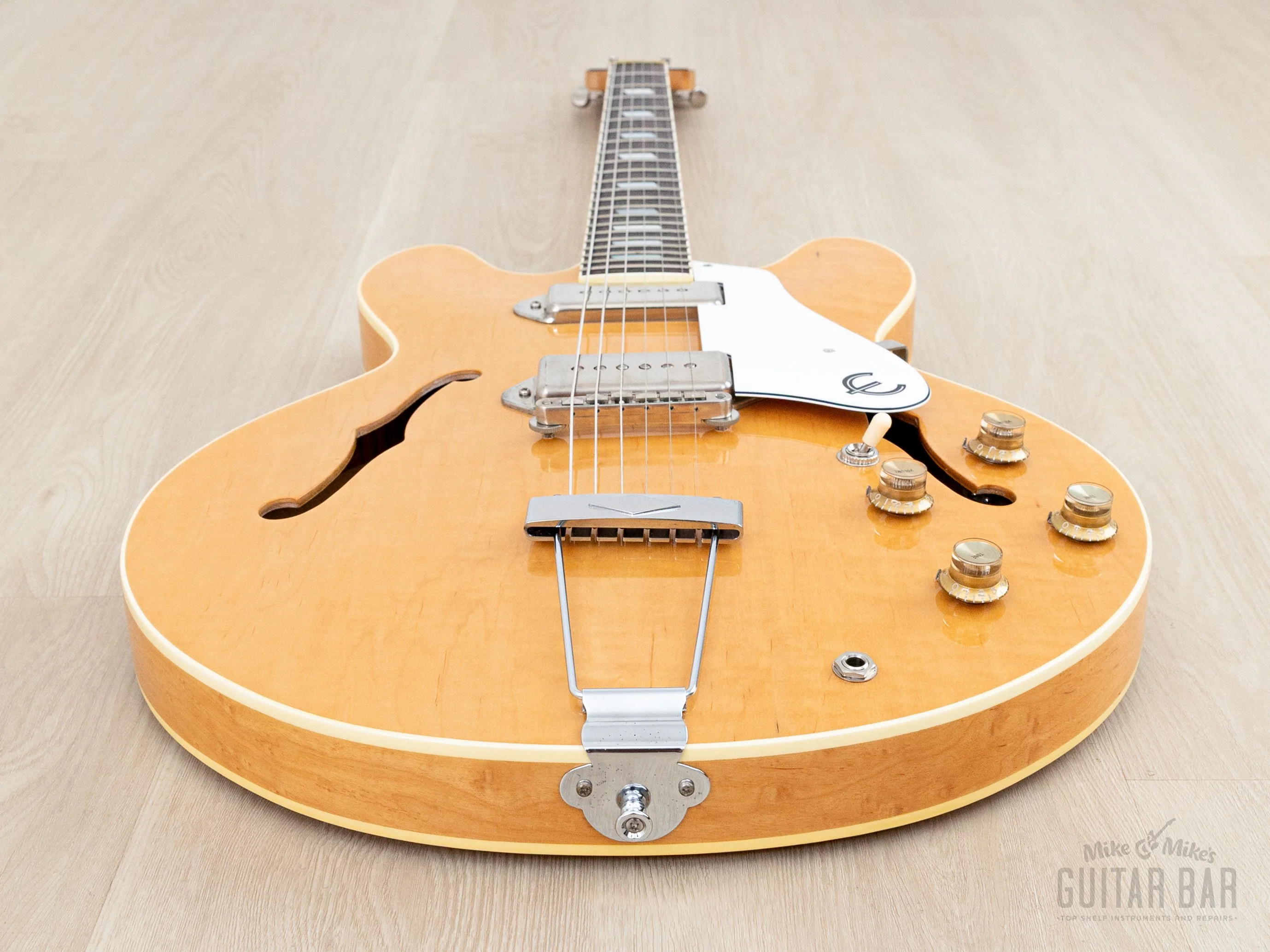 1990 Epiphone Casino Natural Near-Mint, Pre-Elitist Revolution w/ Case & Hangtag, Japan Terada - Image 12