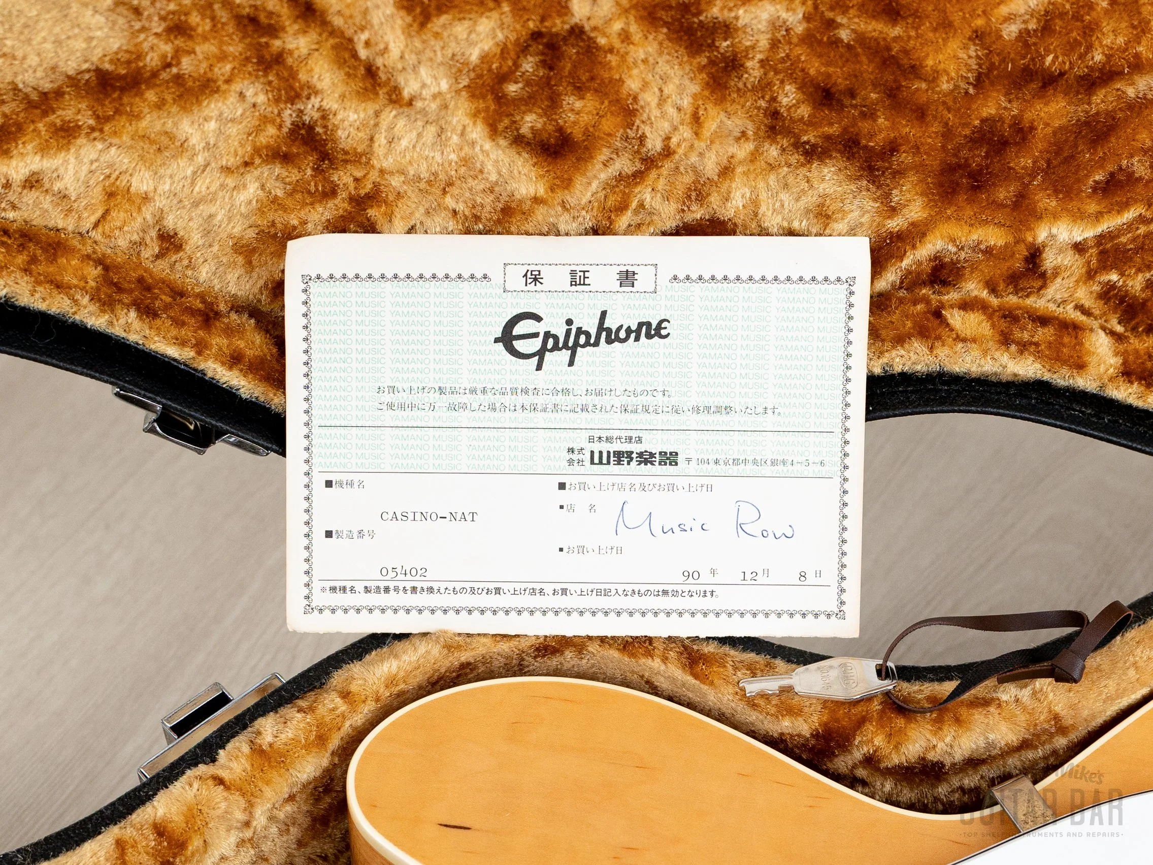 1990 Epiphone Casino Natural Near-Mint, Pre-Elitist Revolution w/ Case & Hangtag, Japan Terada - Image 17