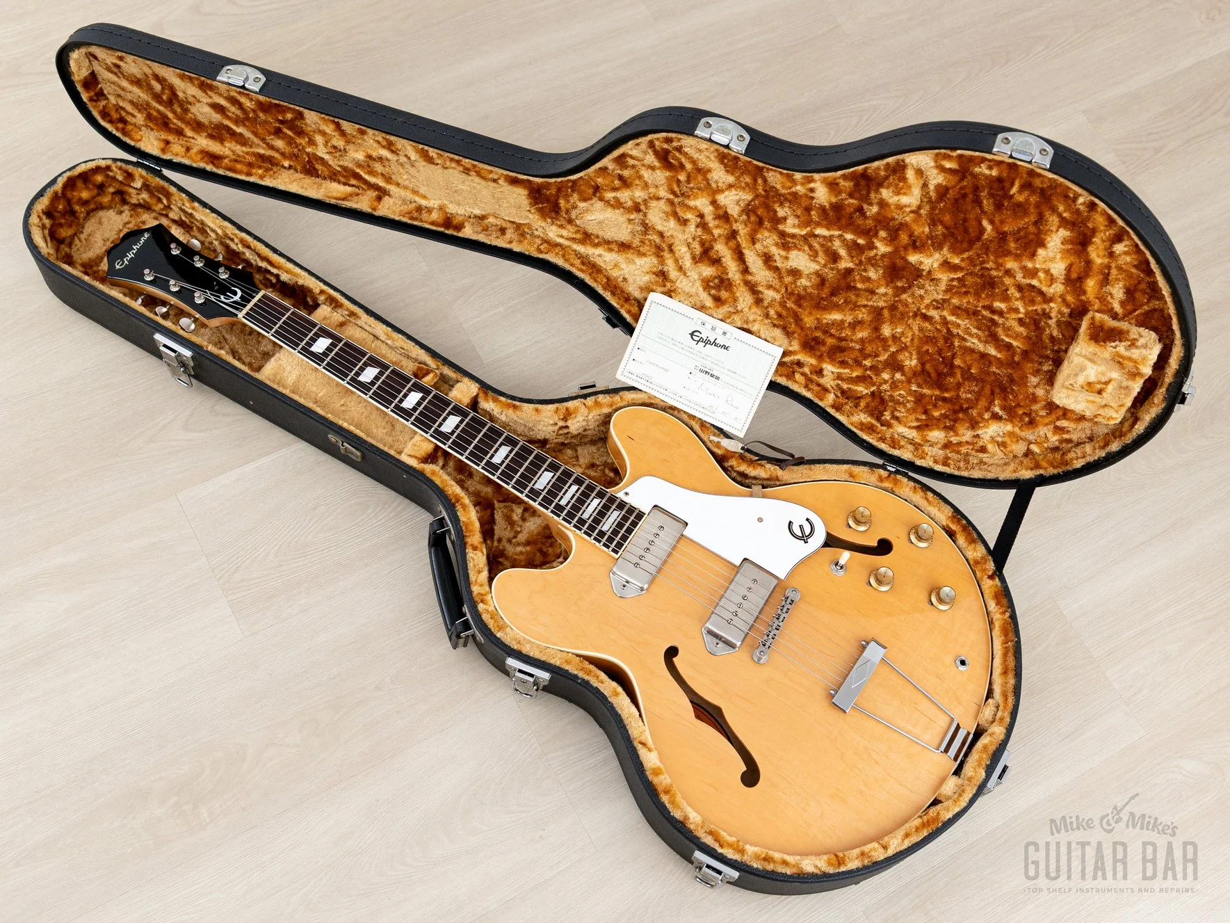 1990 Epiphone Casino Natural Near-Mint, Pre-Elitist Revolution w/ Case & Hangtag, Japan Terada - Image 18