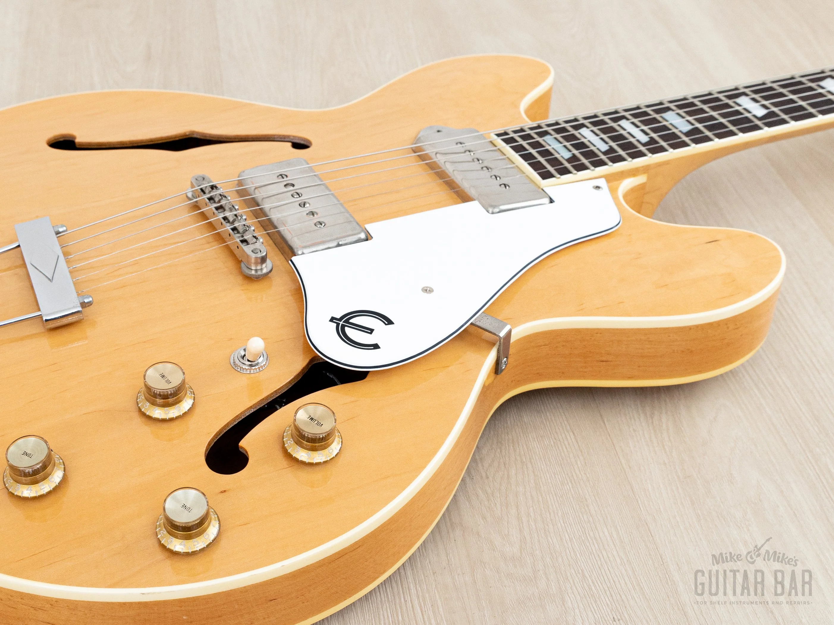 1990 Epiphone Casino Natural Near-Mint, Pre-Elitist Revolution w/ Case & Hangtag, Japan Terada - Image 7