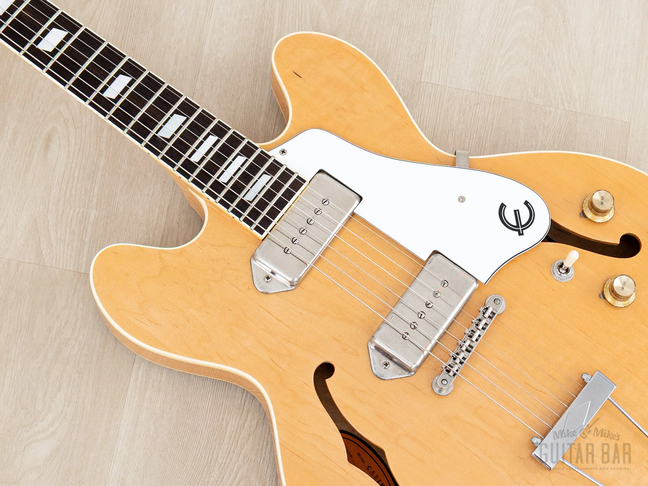 1990 Epiphone Casino Natural Near-Mint, Pre-Elitist Revolution w/ Case & Hangtag, Japan Terada - Image 8