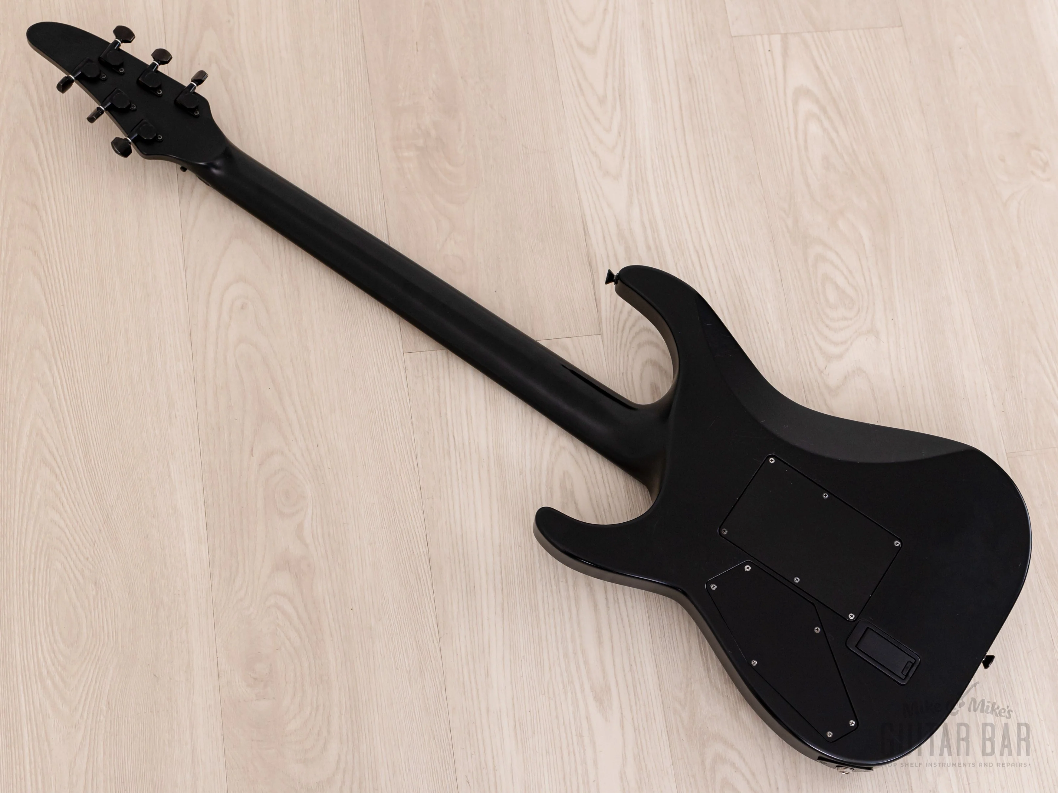 1995 ESP Custom Shop Horizon-Custom SSH Superstrat Black Satin w/ Floyd Rose, Case - Image 13