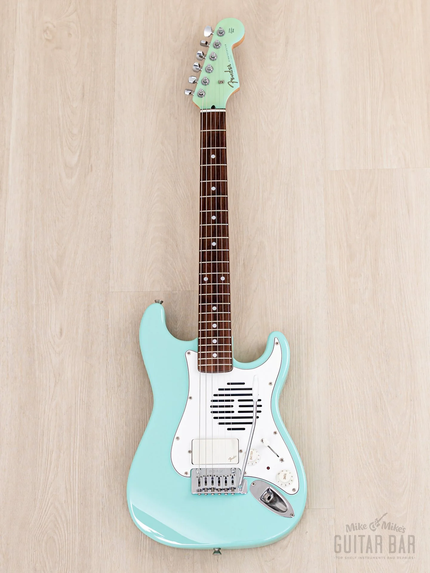1996 Fender Stratocaster ST-Champ10 ST-CH-435 Mini Electric Guitar Sonic Blue w/ Built-In Speaker, Japan MIJ - Image 2