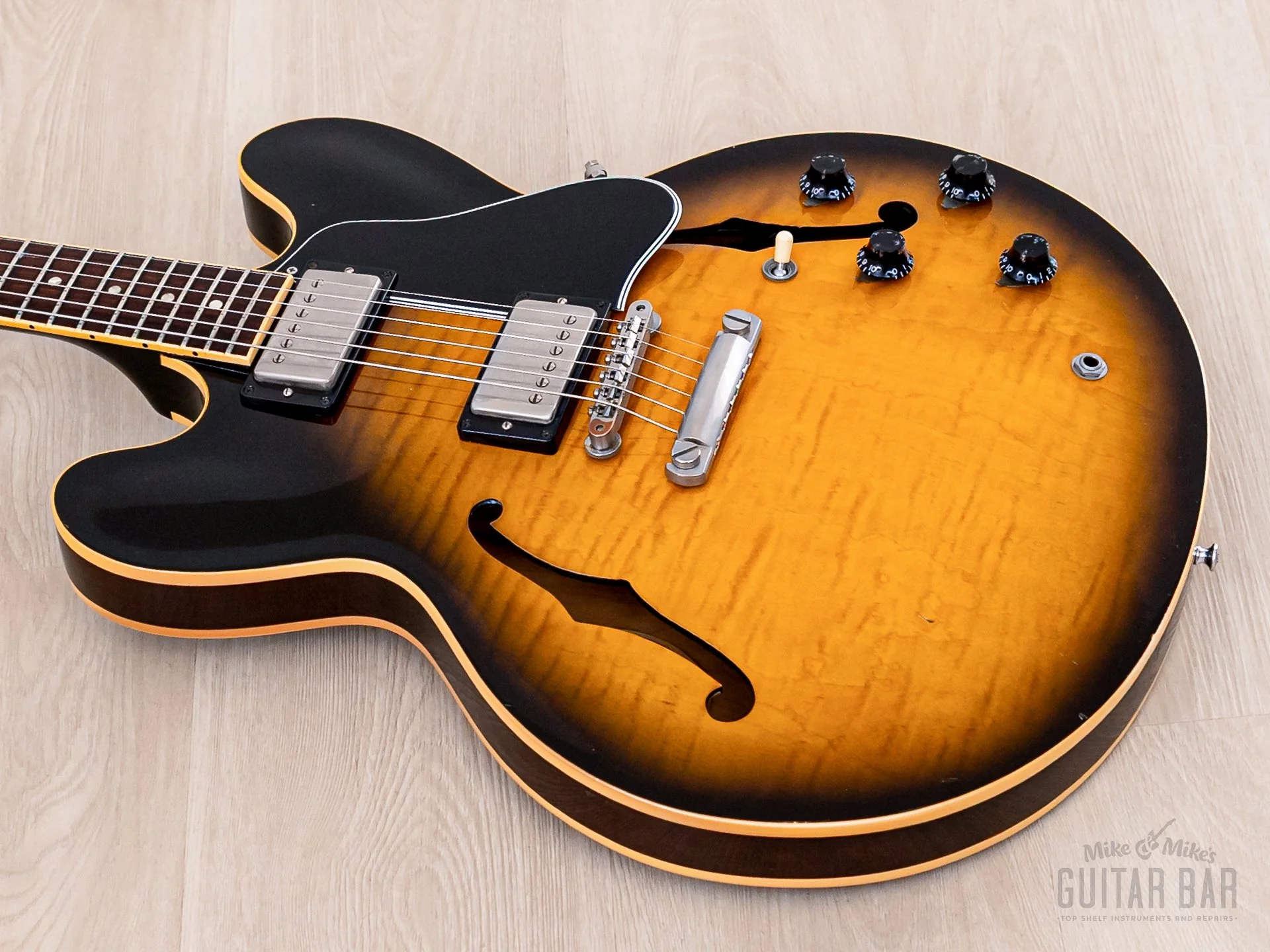 1996 Gibson ES-335 Dot Semi-Hollow Guitar Vintage Sunburst w/ 57 Classic PAFs, Fast Neck & Case - Image 10