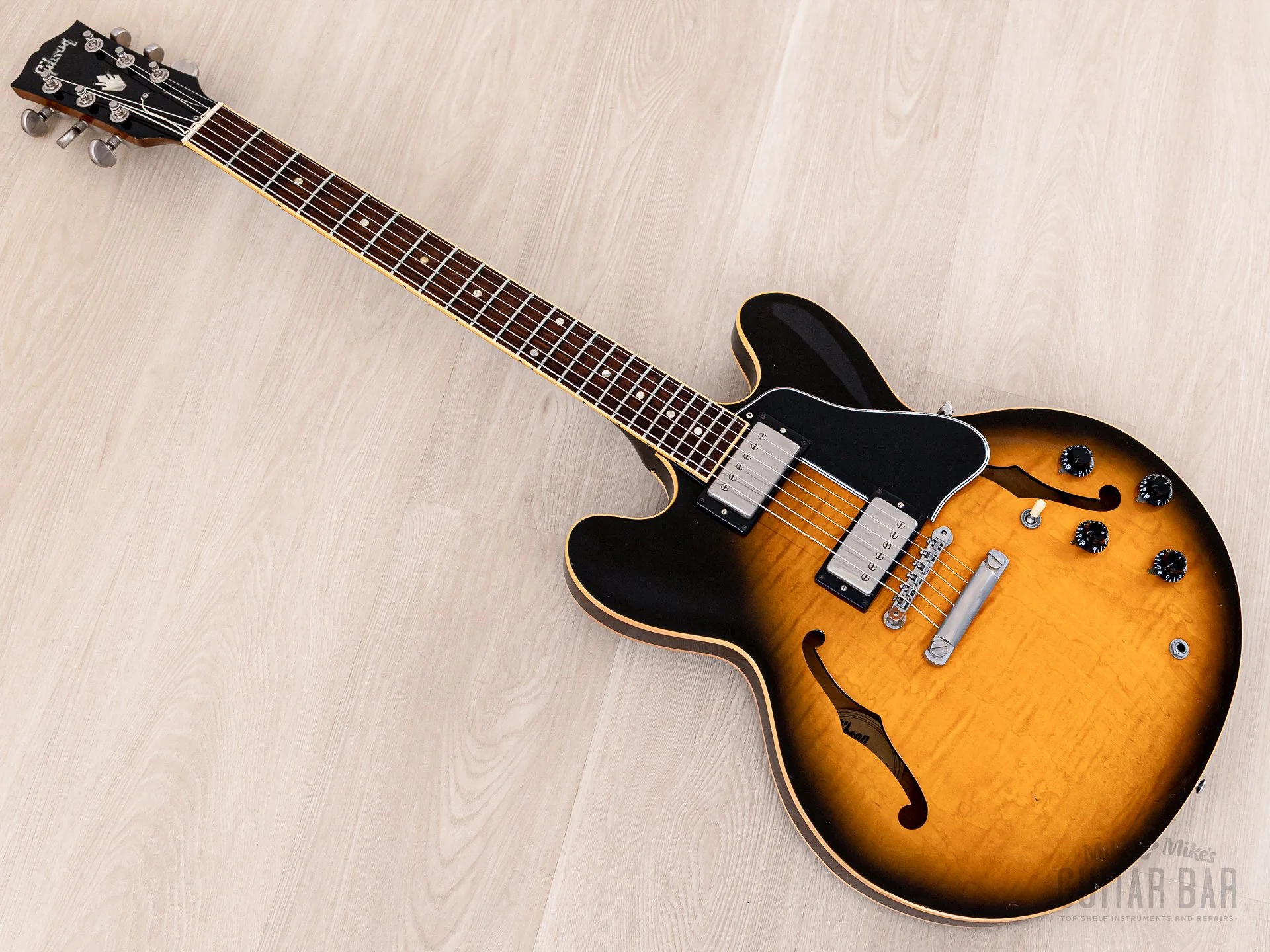 1996 Gibson ES-335 Dot Semi-Hollow Guitar Vintage Sunburst w/ 57 Classic PAFs, Fast Neck & Case - Image 12