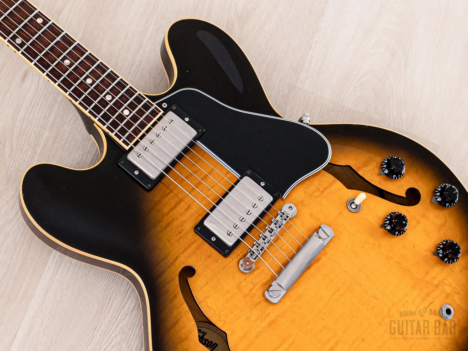 1996 Gibson ES-335 Dot Semi-Hollow Guitar Vintage Sunburst w/ 57 Classic PAFs, Fast Neck & Case - Image 8