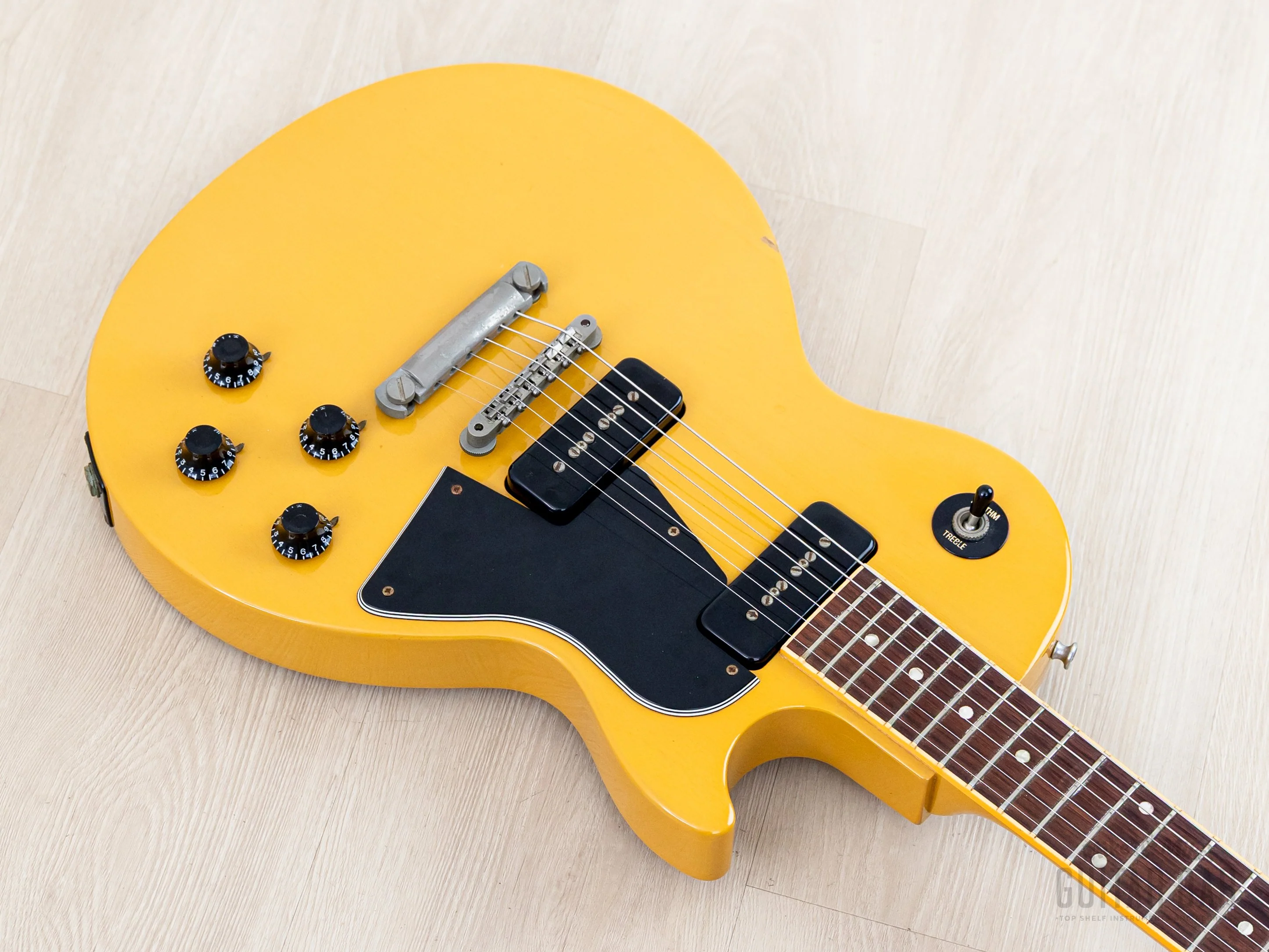 1996 Gibson Les Paul Special Single Cut TV Yellow w/ Case & Hangtags, Yamano - Image 8