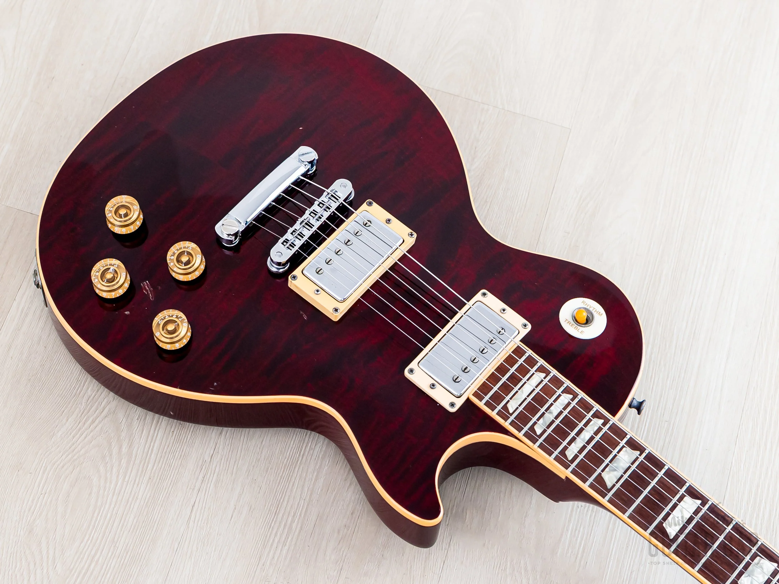 1996 Gibson Les Paul Standard Flame Top Wine Red One-Piece Body, 100% Original w/ Case - Image 8